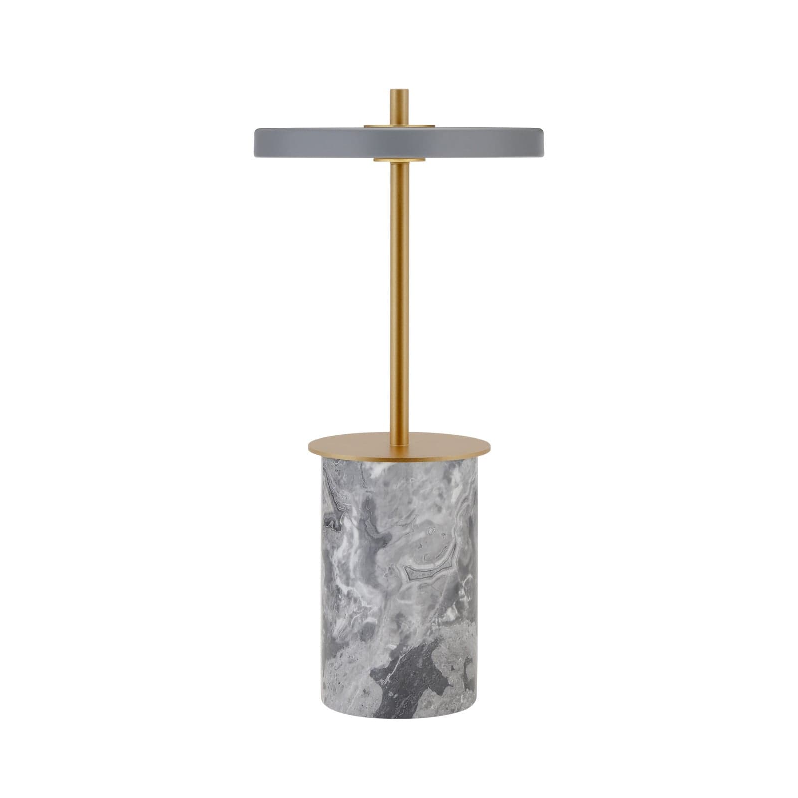 Asteria MOVE MINI batterilampe marmorgrå/messing IP44 - UMAGE - Stue - Design - Med skjerm
