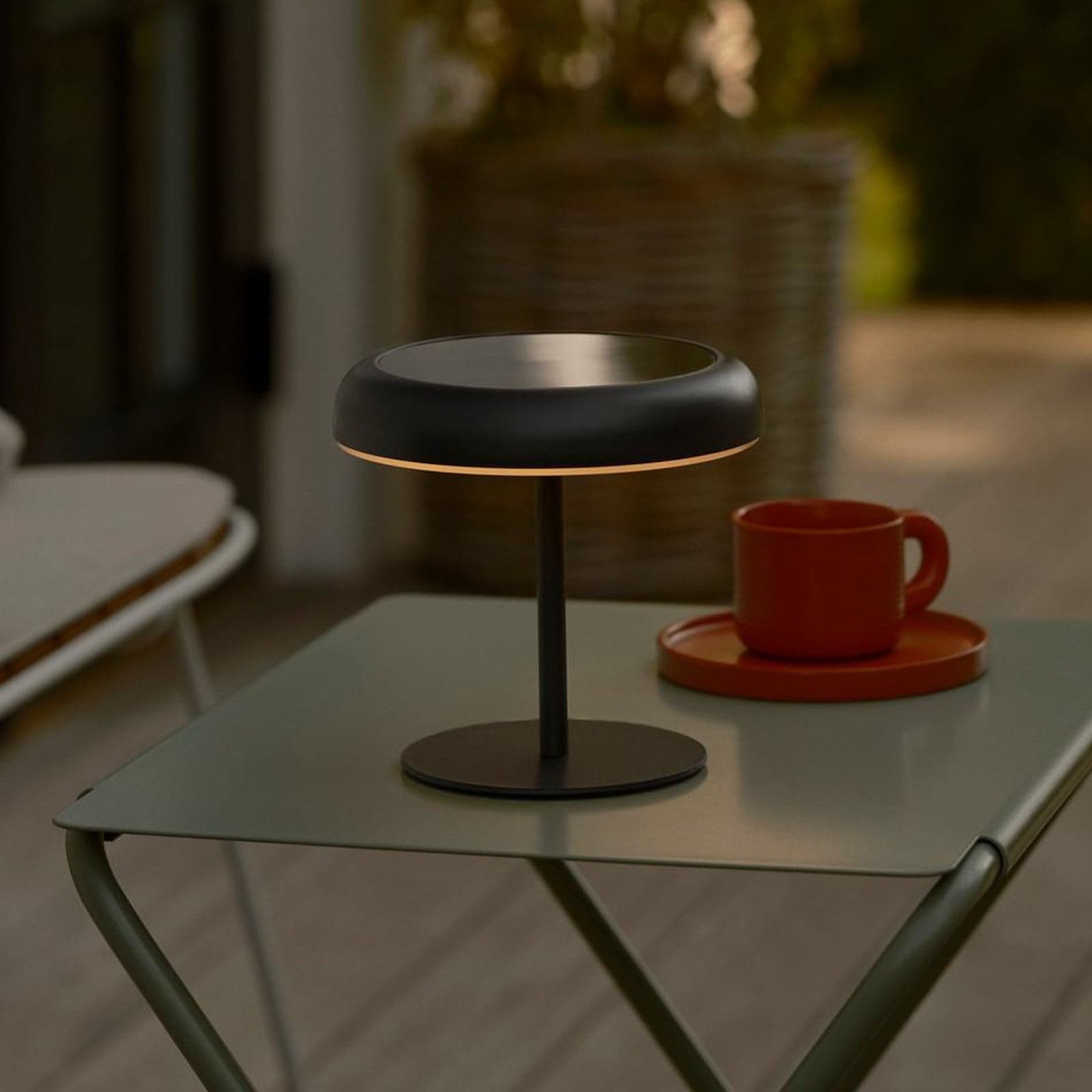 Elmer Solar Portable bordlampe, svart – Nordlux - Terrasse - Skandinavisk - Plast - Med en lyskilde