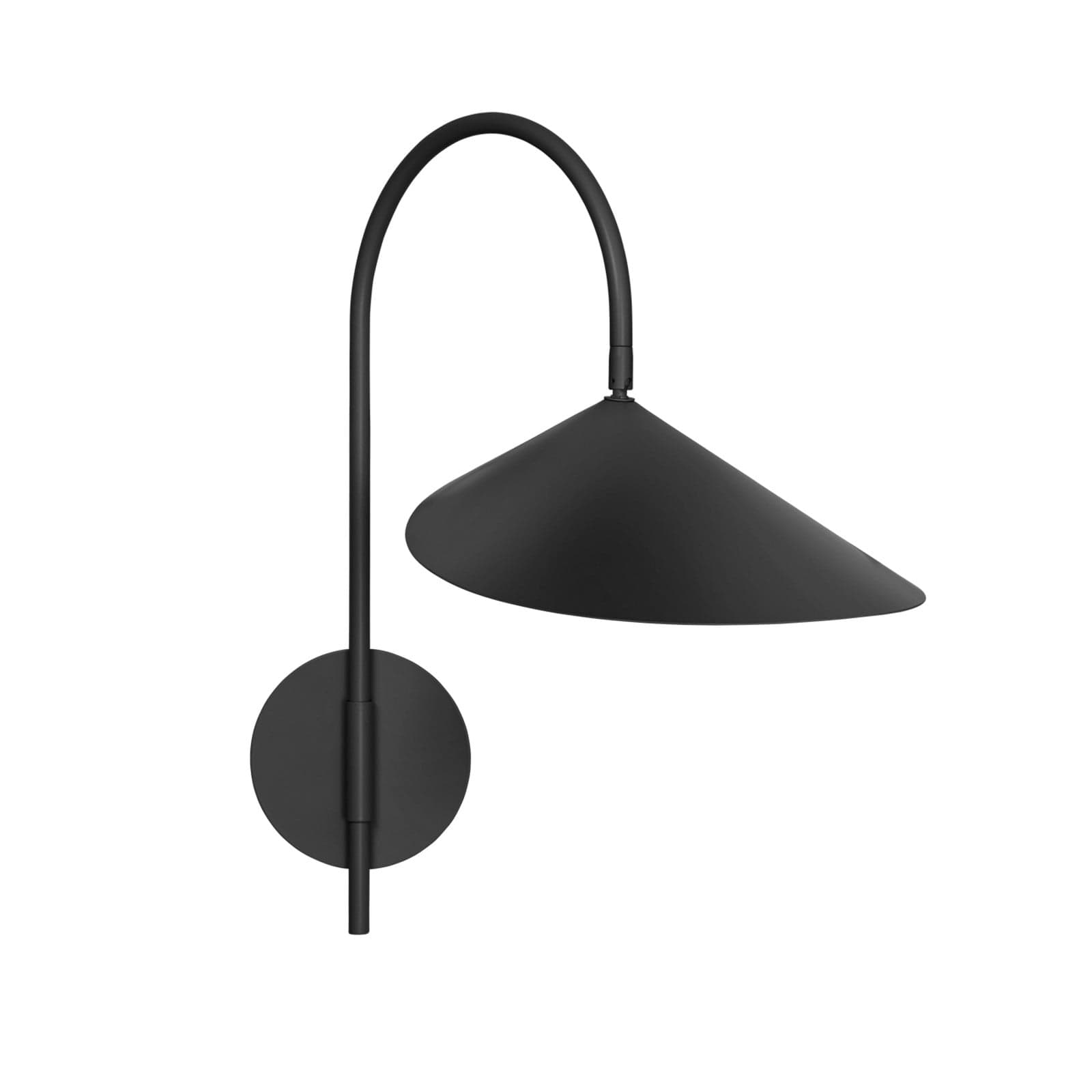 Arum vegglampe, svart, svingbar, 26 cm - ferm LIVING - Stue - Skandinavisk - Aluminium - Med en lyskilde