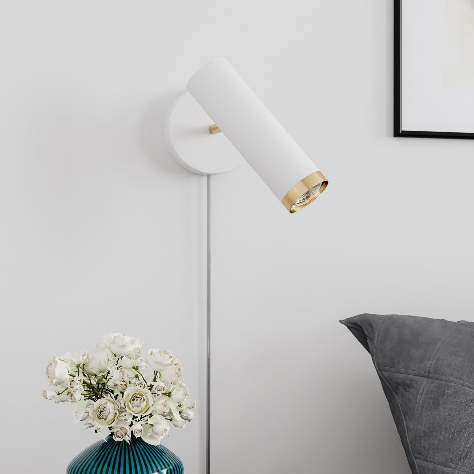 Puls Vegglampe White/Brass - By Rydéns - Stue - Moderne - Metall - Med en lyskilde