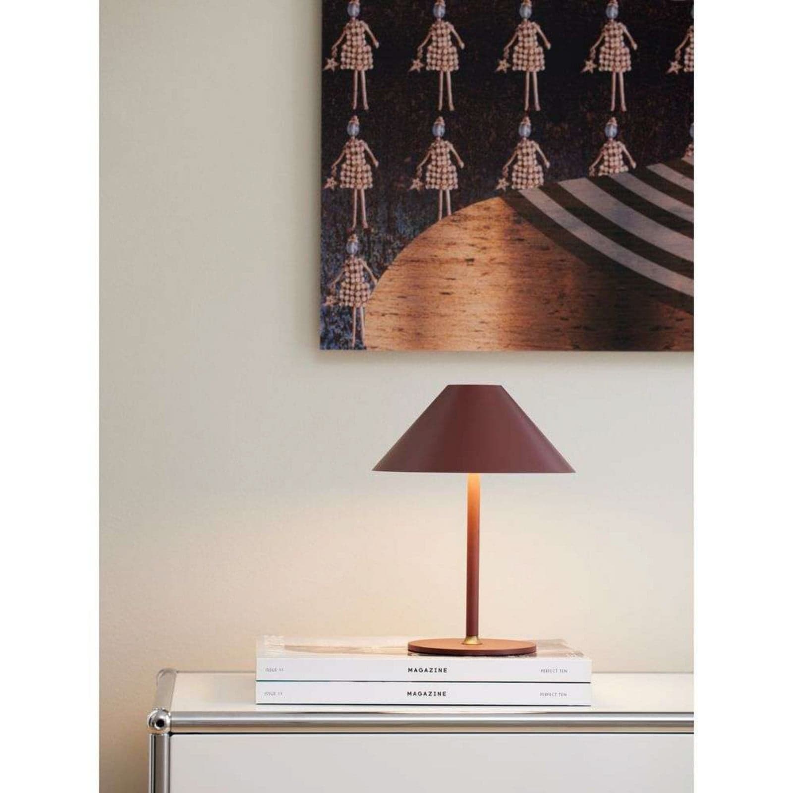 Hygge Portable Bordlampe Ø19 Maroon - Halo Design - Stue - Metall