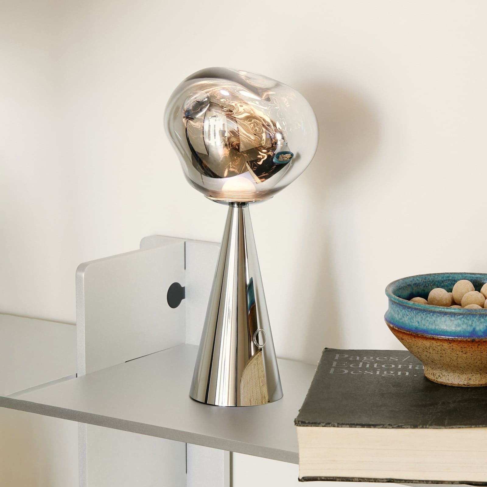Melt Portable bordlampe Silver - Tom Dixon - Soverom - Design - Plast