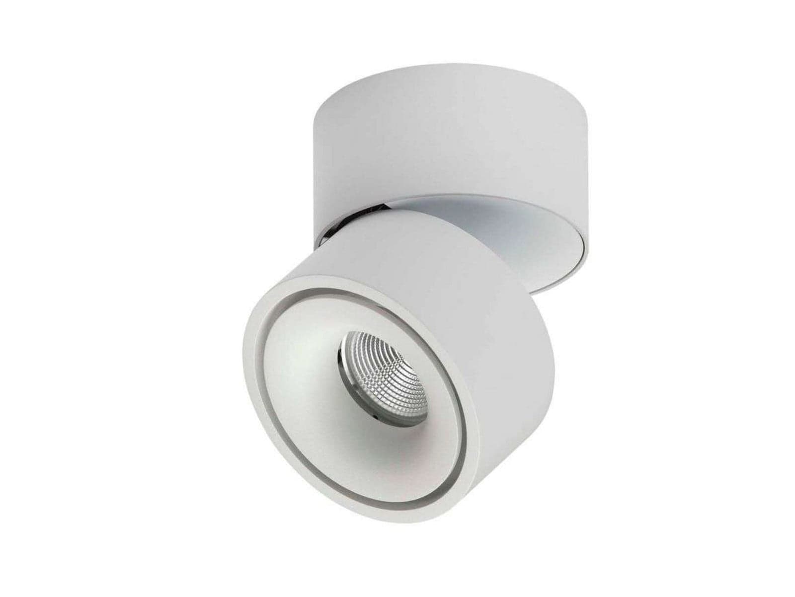 Easy W100 LED-spot, 2700 K, 10,5 cm, hvit, med kabelhull – Antidark - Stue - Aluminium