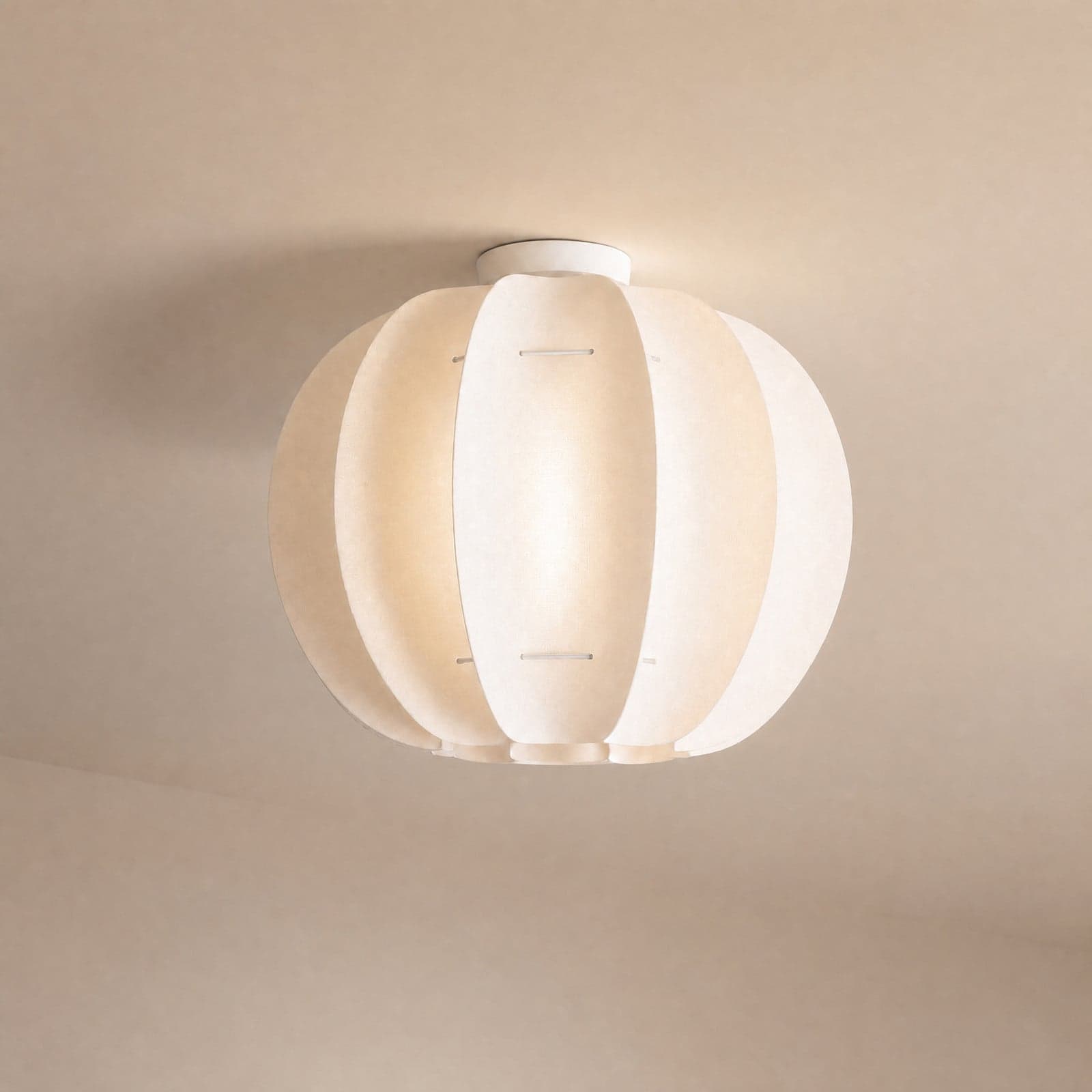 Winslow taklampe, E27, Ø 50 cm, kremhvit, plast – Lindby - Stue - Skandinavisk - Med en lyskilde