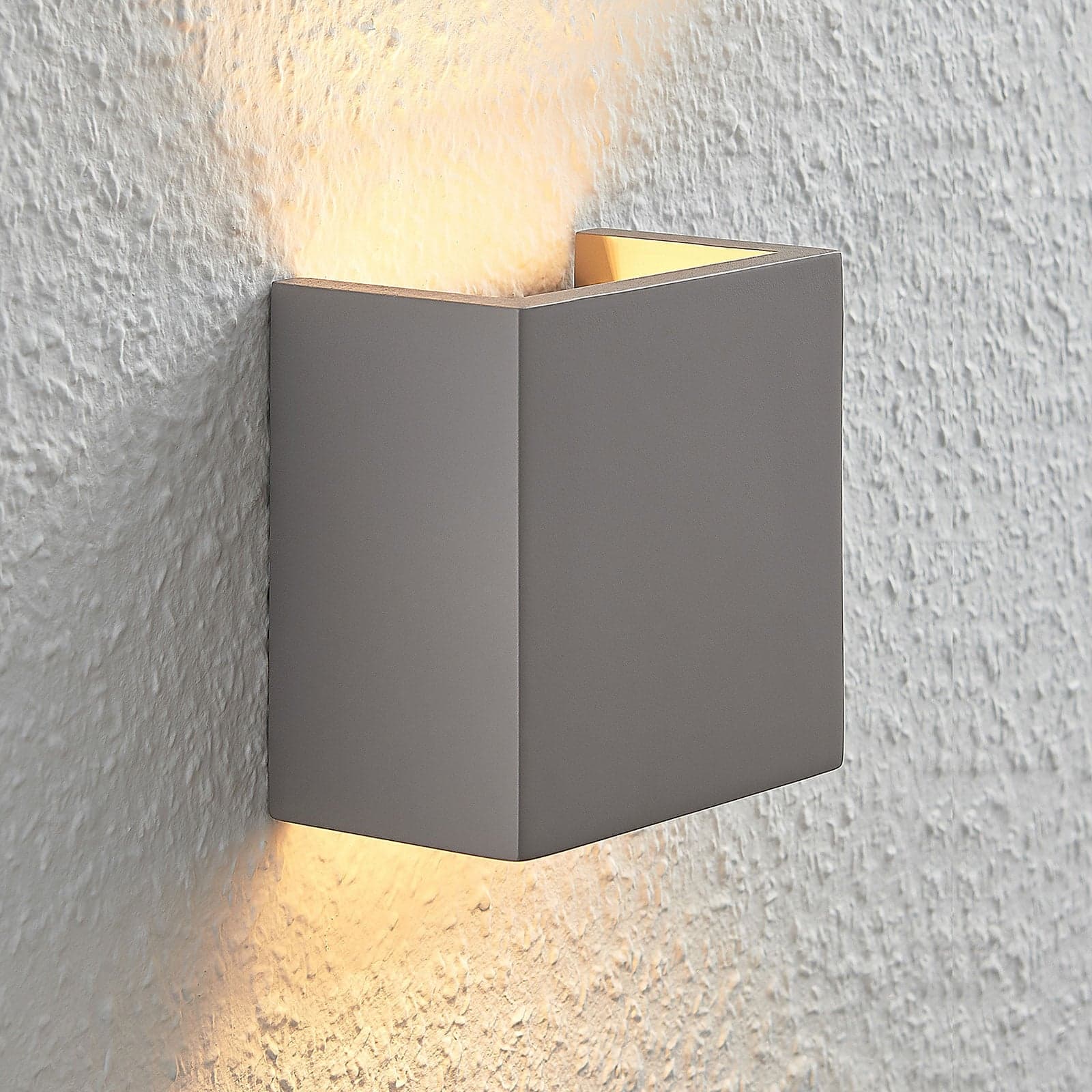 Smira Vegglampe Concrete - Lindby - Stue - Moderne - Betong - Kantet