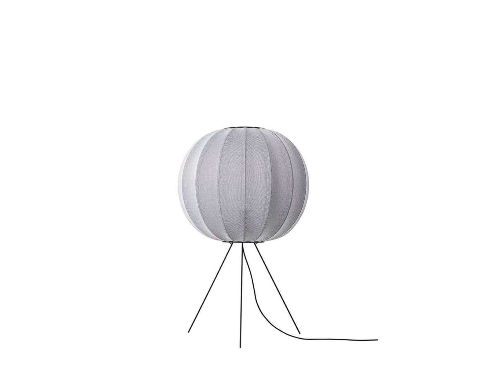 Knit-Wit 60 Round Gulvlampe Medium Silver - Made By Hand - Stue - Aluminium