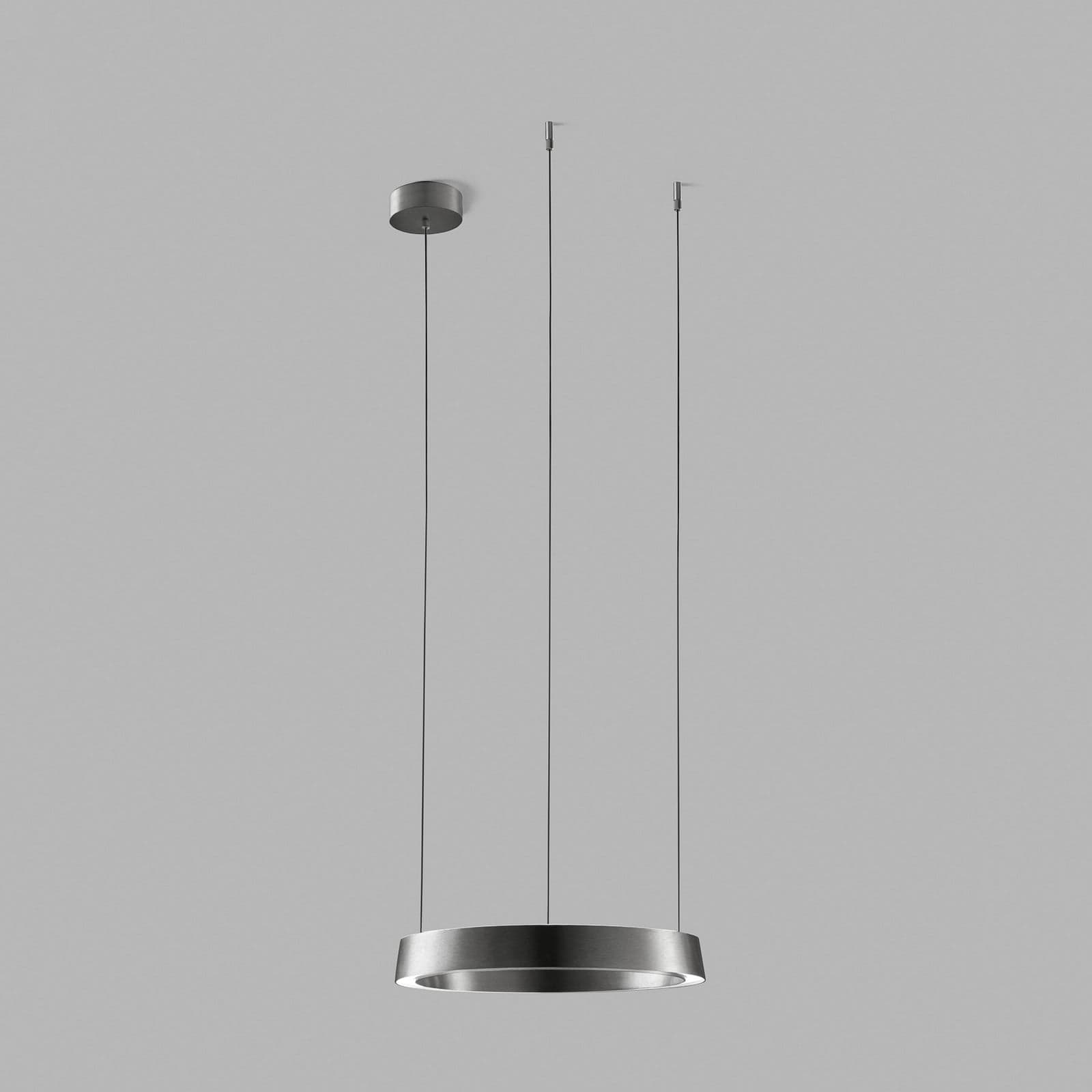 Edge Round LED-hengelampe titangrå Ø40cm, CCT - Light-Point - Kjøkken - Design - Aluminium - Rund