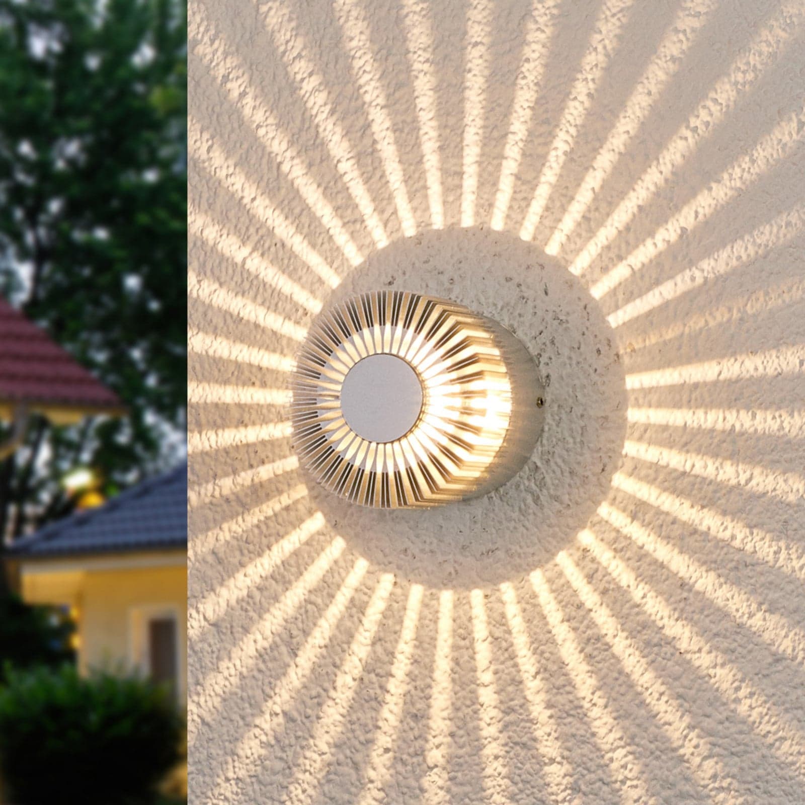 Lennias Utendørs Vegglampe Alu - Lucande - Bad - Moderne - Metall - Rund