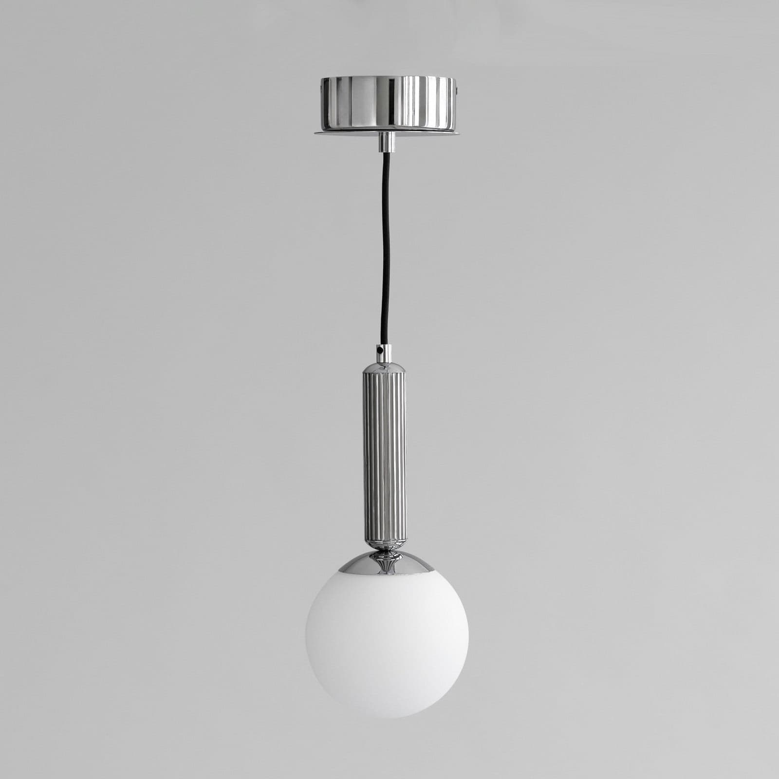 No.2 Hengelampe, krom, glass, E14, dimbar - 101 Copenhagen - Stue - Design - Aluminium - Med skjerm