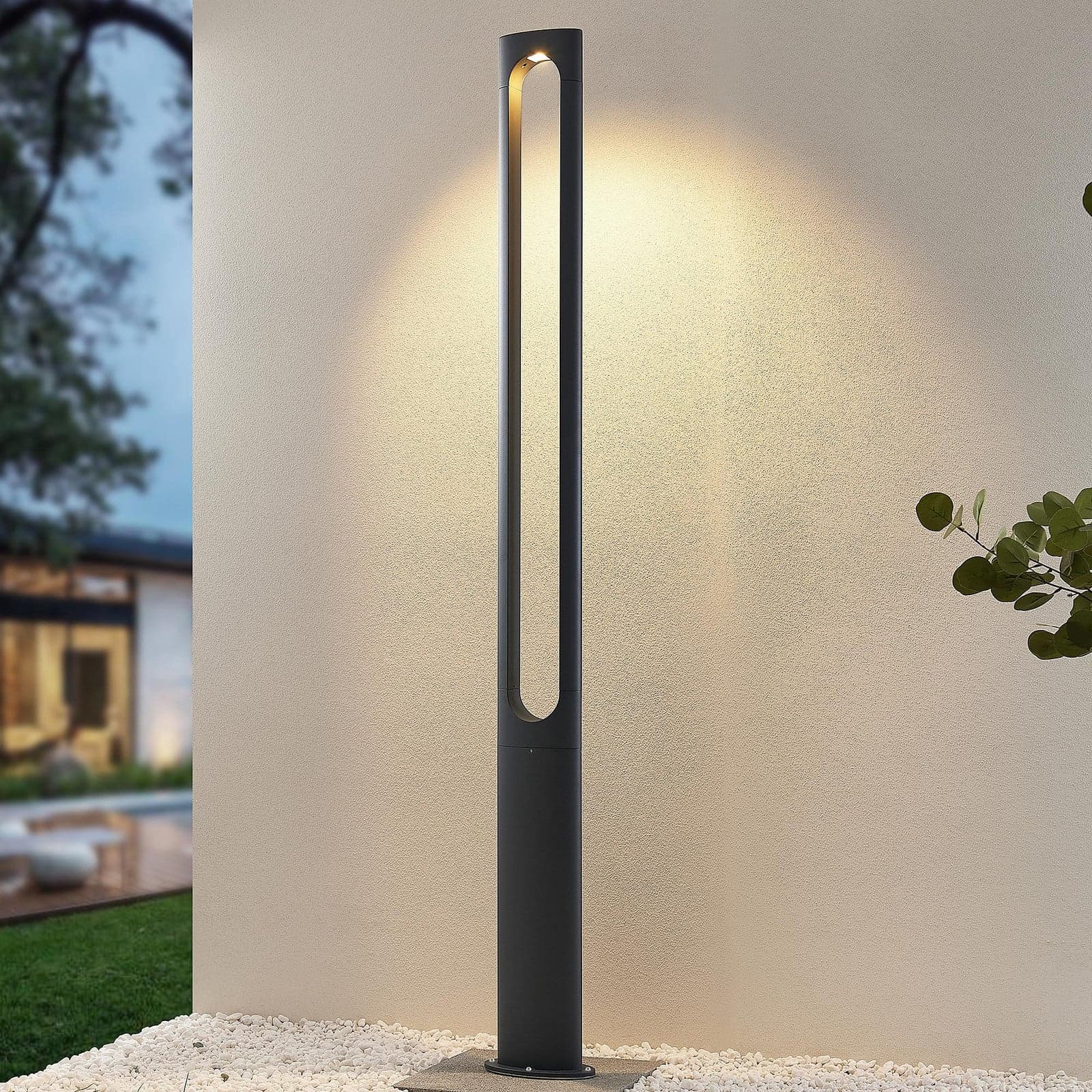 Dovino Utendørs Hage Lampe H200 Dark Grey - Lucande - Moderne - Aluminium - Med en lyskilde