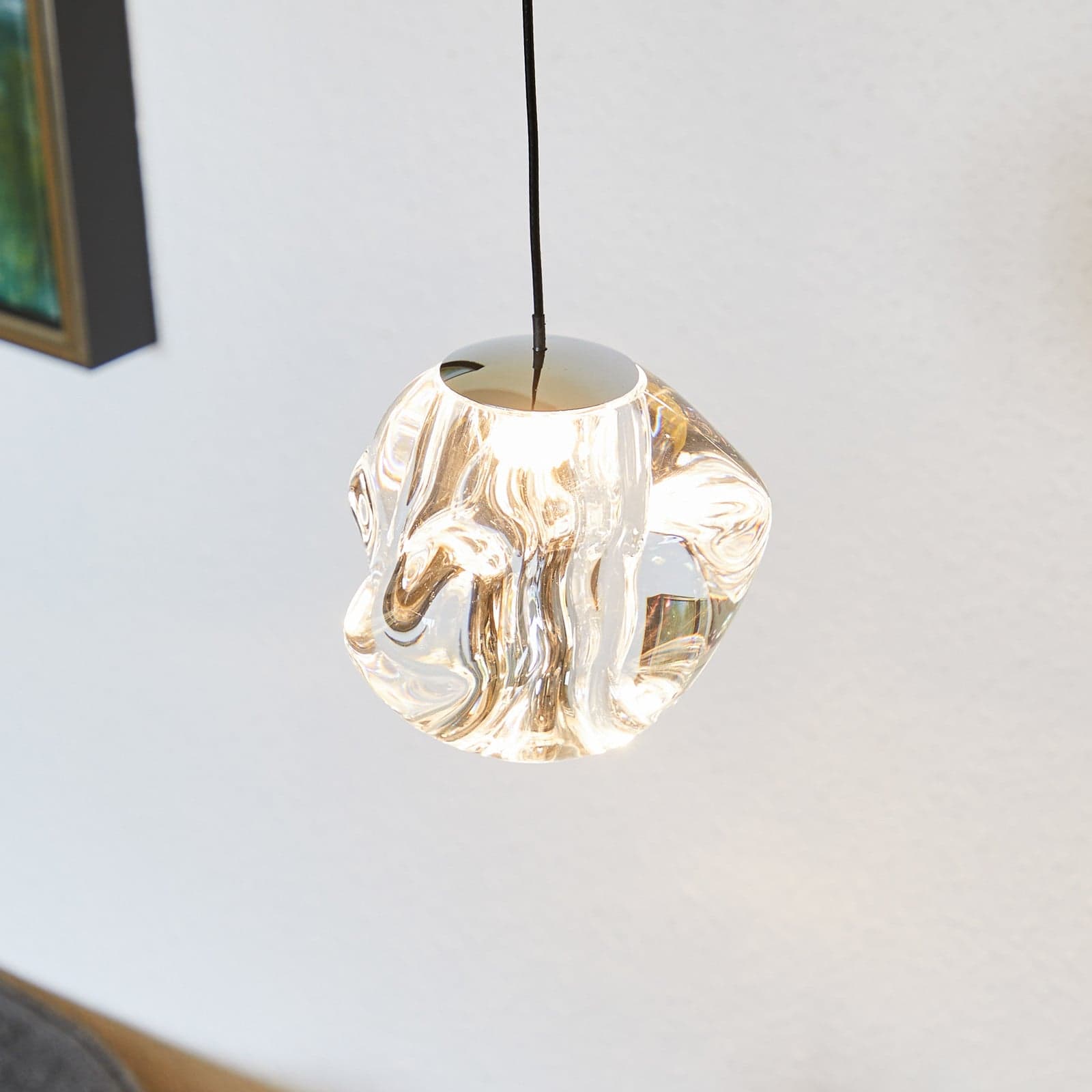 Ice Ball 1 Pendel Transparent - Loom Design - Stue - Moderne - Metall - Kule