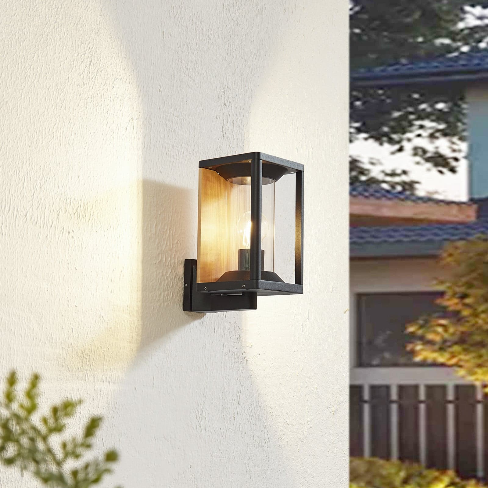Candina Utendørs Vegglampe IP65 Svart - Lucande - Balkong - Moderne - Aluminium - Kantet