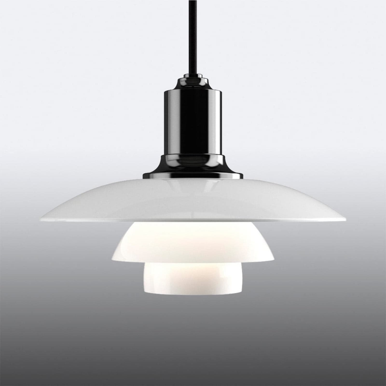 PH 2/1 Pendel Svart Metallisert - Louis Poulsen - Stue - Design - Glass - Med en lyskilde