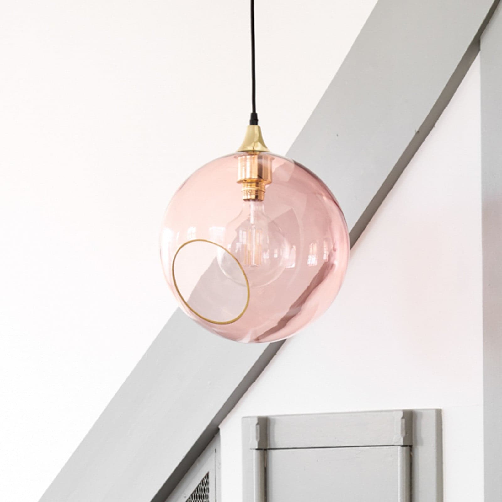 Ballroom XL pendellampe Rosa - DESIGN BY US - Stue - Glass - Med en lyskilde