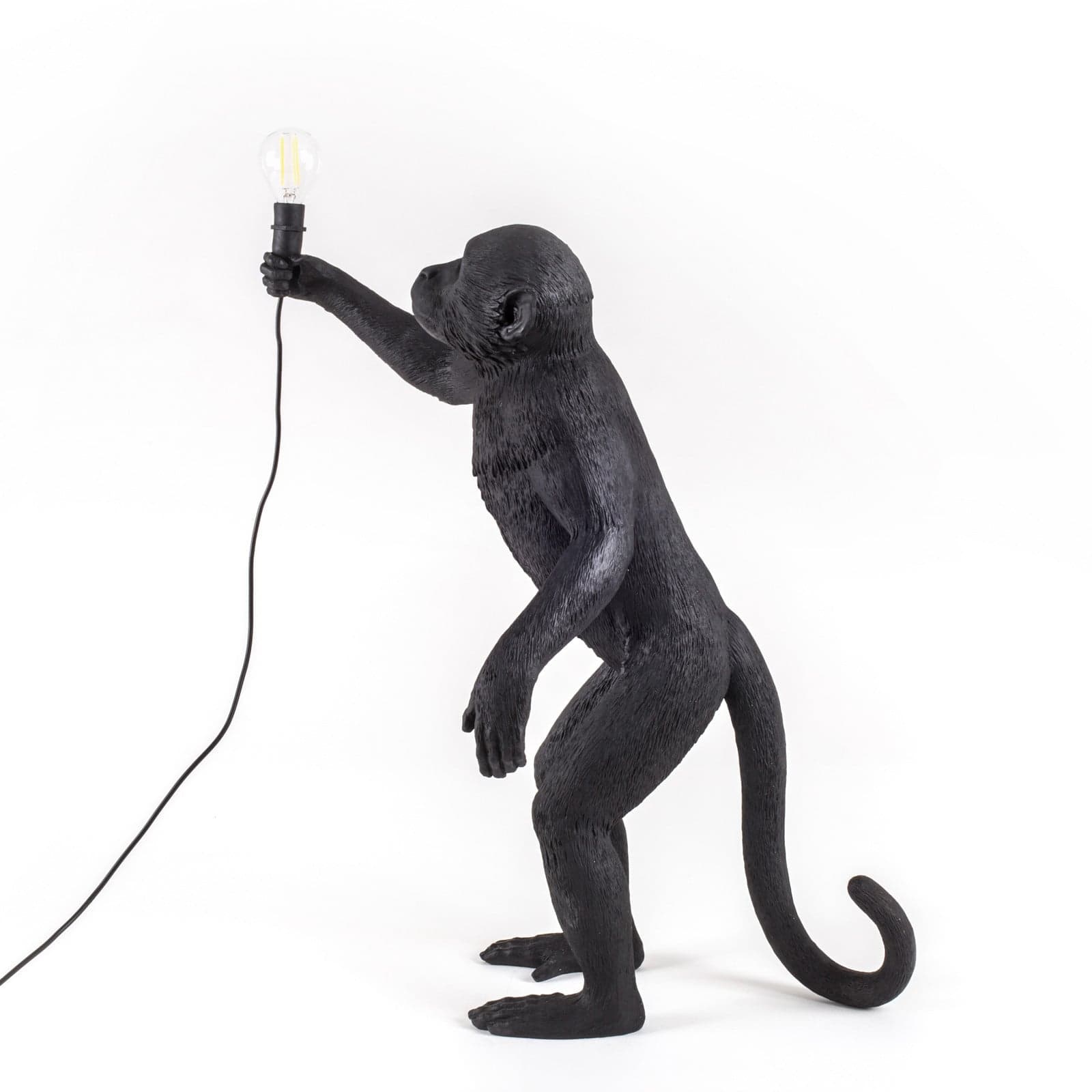 Monkey Standing Utendørs Bordlampe Svart - Seletti Monkey Lamp - Design - Plast