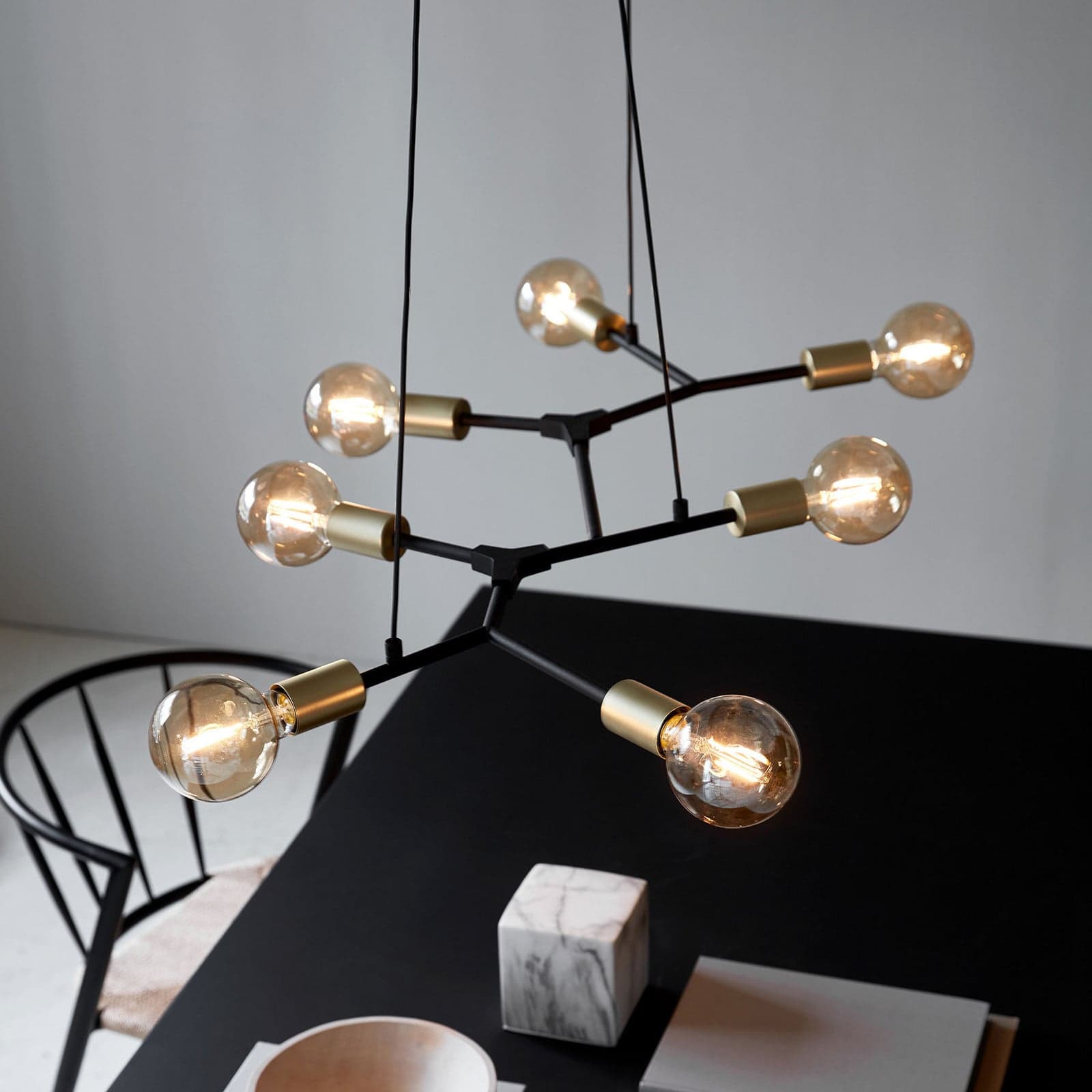 Josefine 7 pendellampe, svart – Nordlux - Stue - Moderne - Metall - Med flere lyskilder