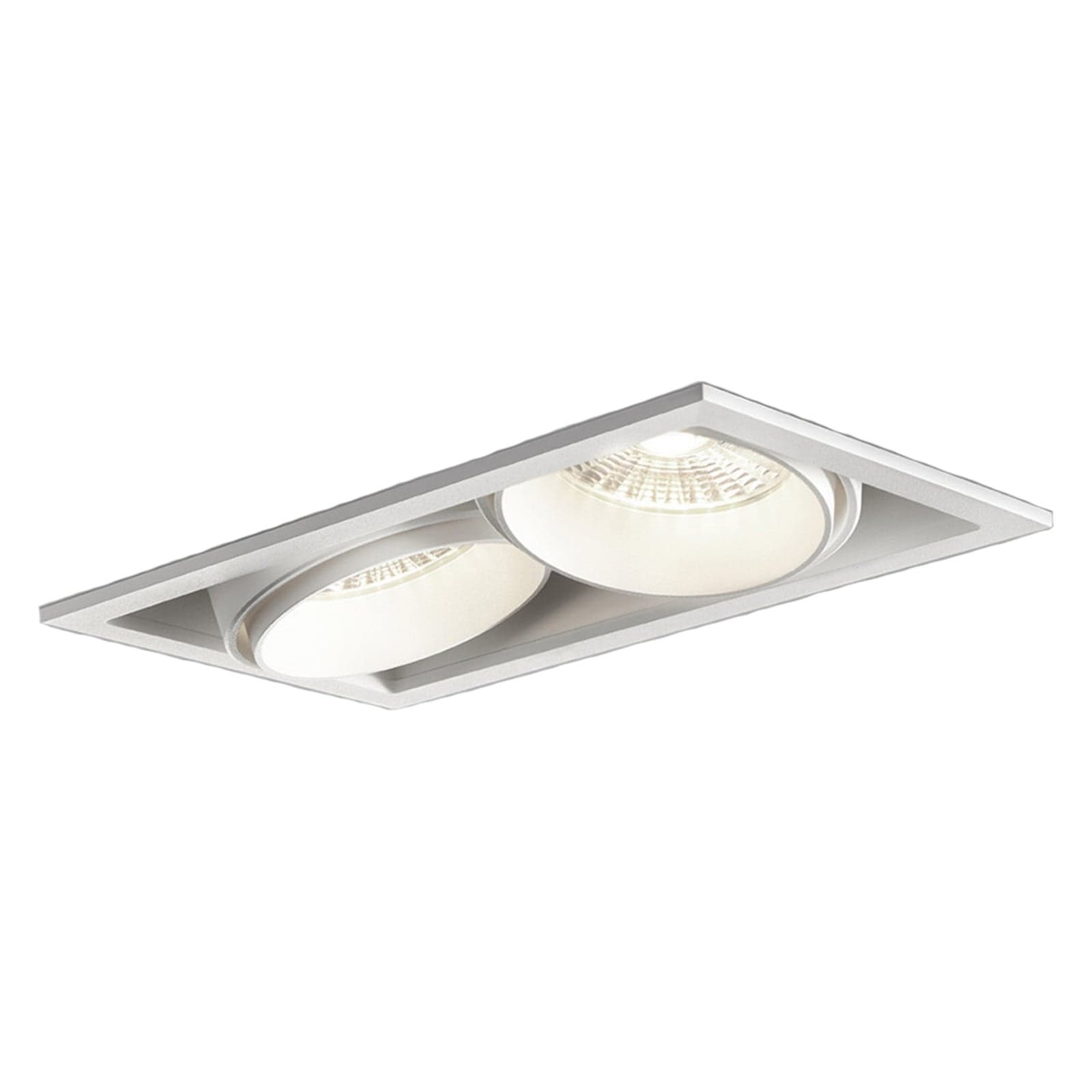 Ghost+ 2 innfelte spotlights 18W 2700/3000K hvit - LIGHT-POINT - Stue - Metall