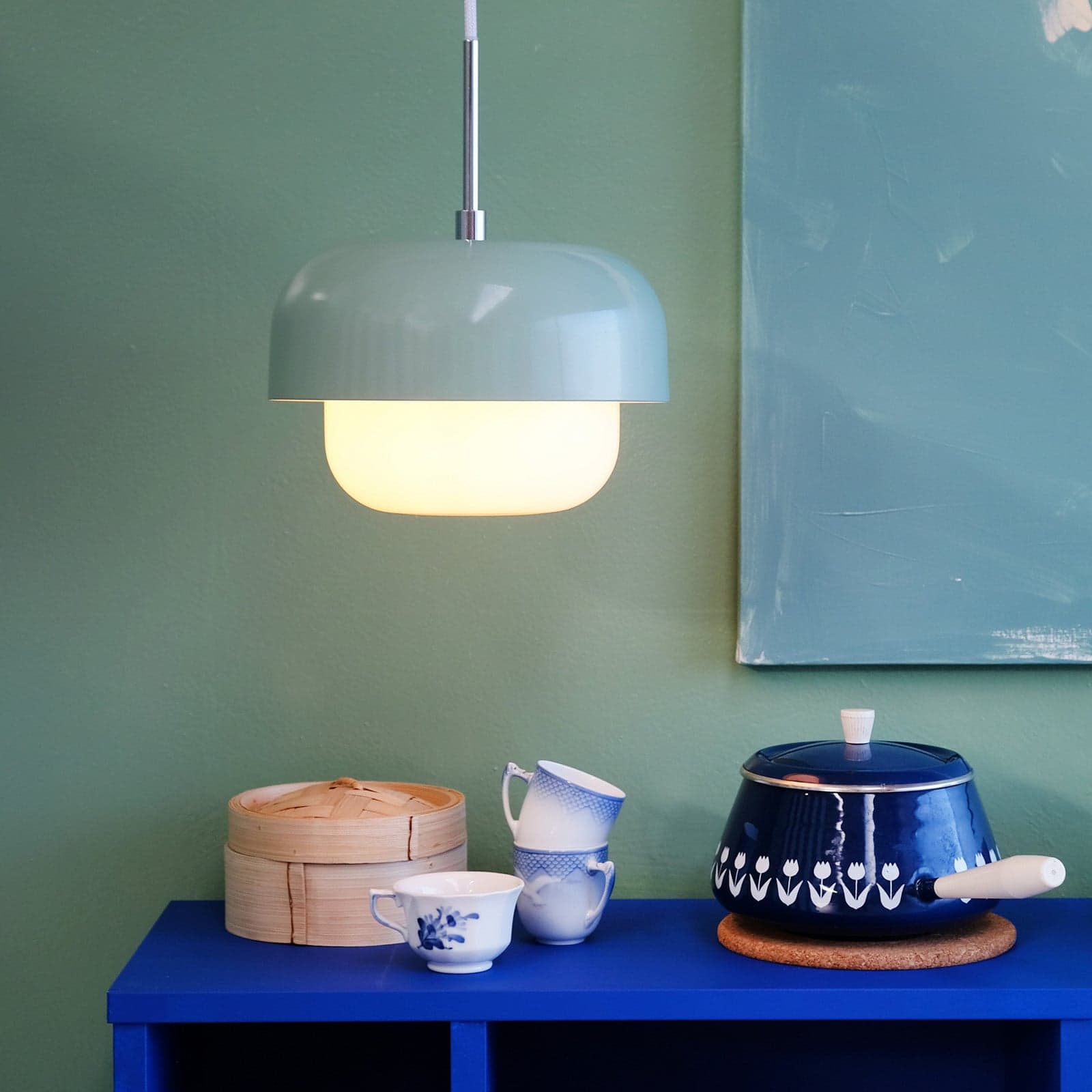Haipot pendellampe Mint/Bubble Green - Dyberg Larsen - Stue - Skandinavisk - Metall - Med en lyskilde