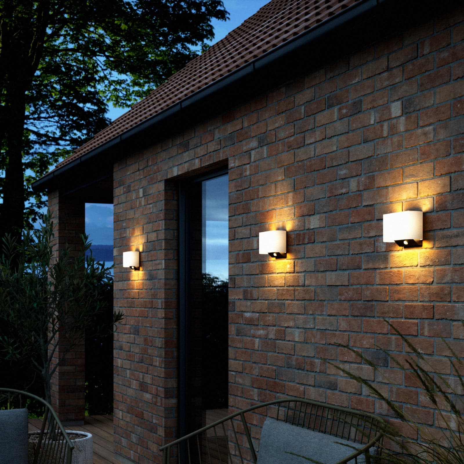Piola Solcelle Vegglampe White - Nordlux - Plast - Med en lyskilde