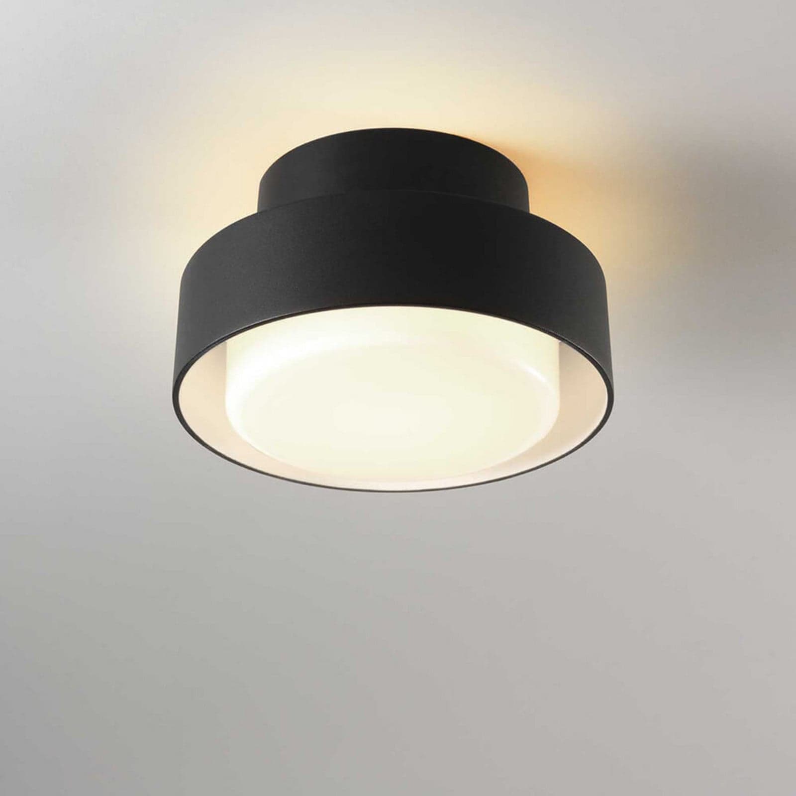 Plaff-On utendørs vegglampe/taklampe, svart – MARSET - Terrasse - Aluminium