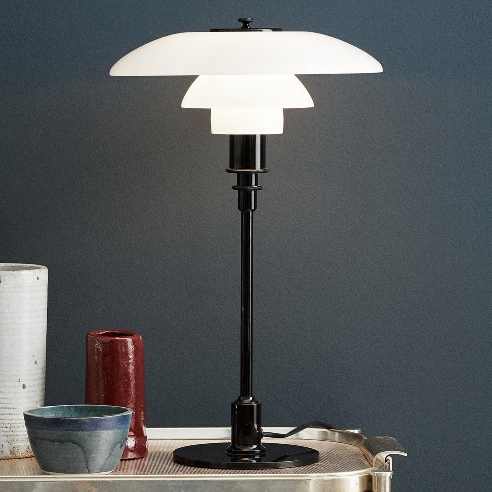 PH 3/2 Bordlampe Sortforkrommet - Louis Poulsen - Stue - Design - Metall - Med skjerm