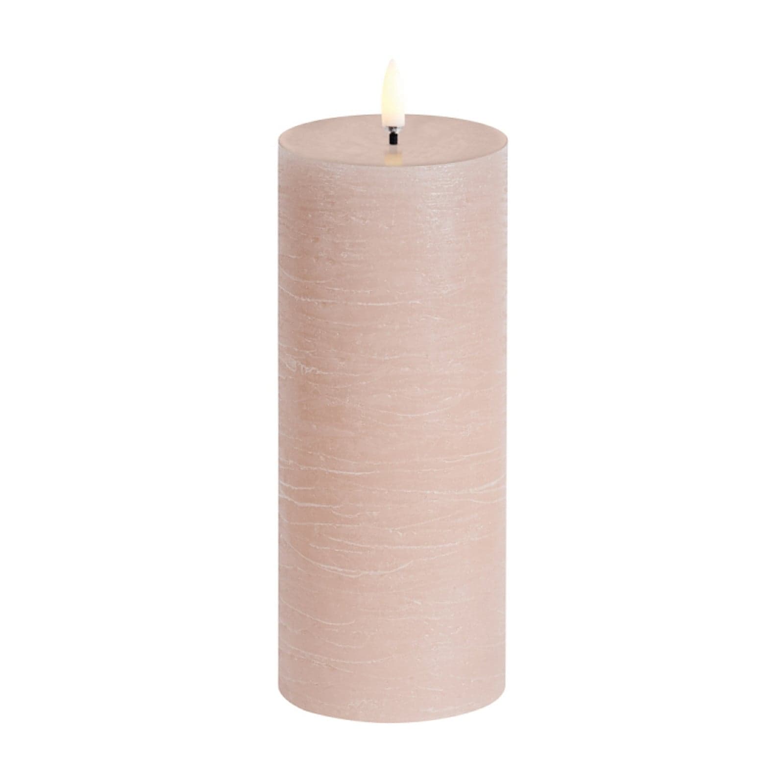 PILLAR LED-stearinlys, beige, høyde 20 cm, voks – Uyuni Lighting - Stue - Annet - Med en lyskilde