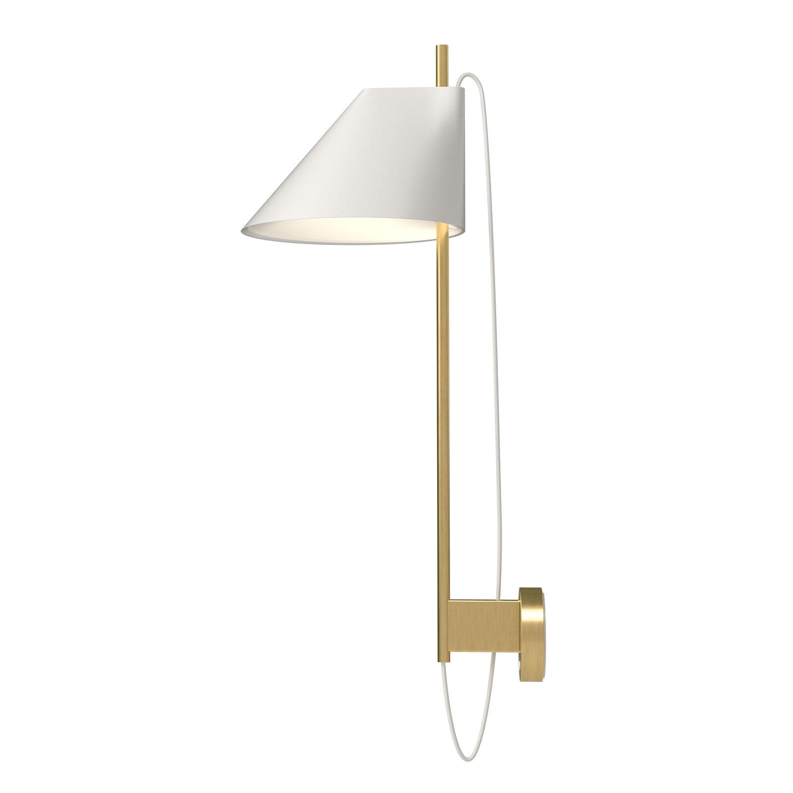 Yuh Vegglampe Hvit/Messing - Louis Poulsen Yuh Brass - Stue - Design - Metall - Med en lyskilde