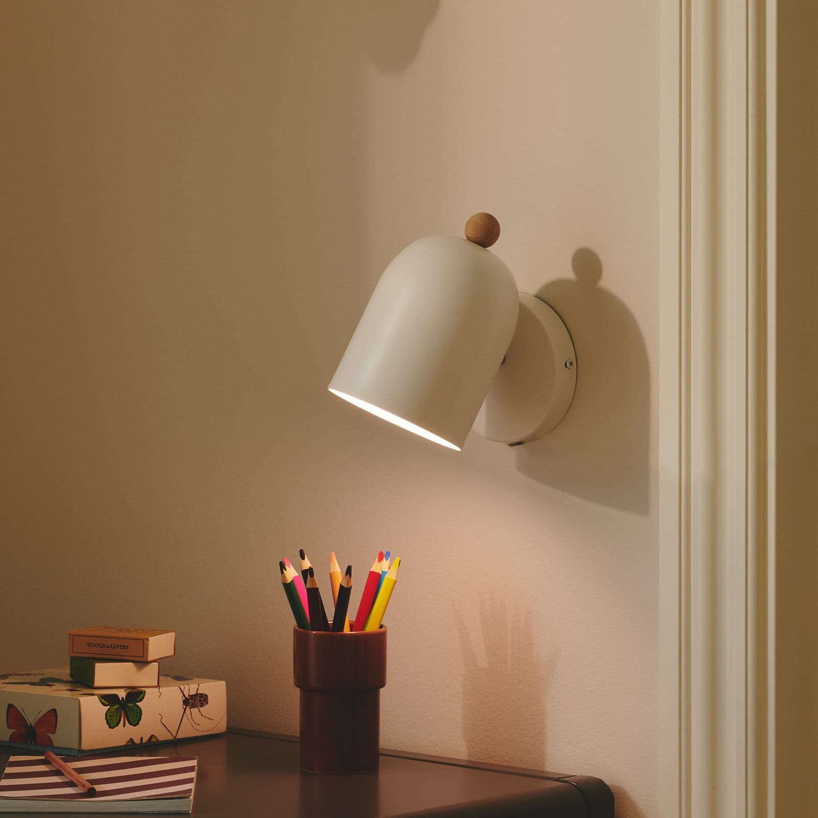 Gaston Vegglampe White - Nordlux - Stue - Skandinavisk - Metall - Med en lyskilde