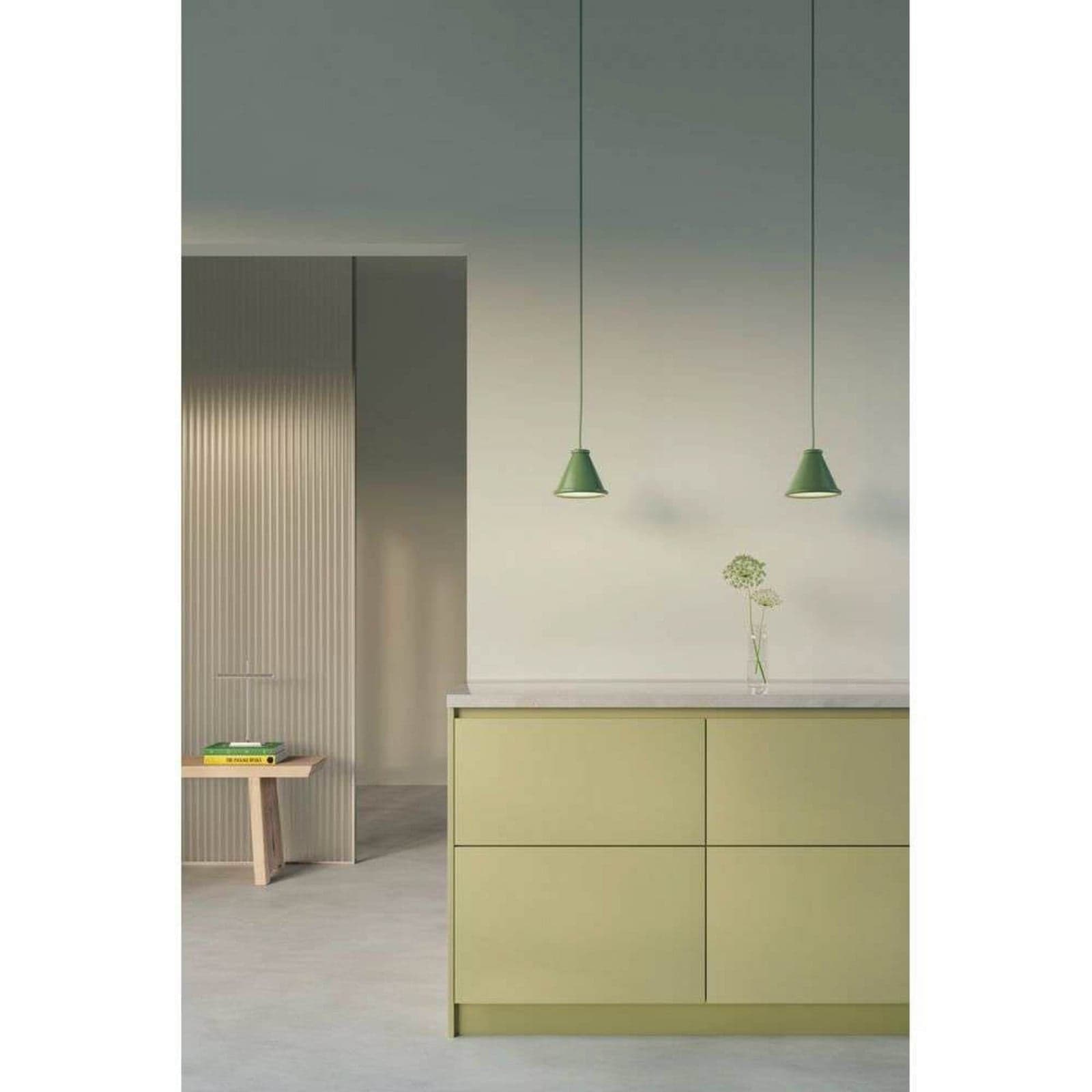 Belle pendellampe Ø15 Pale Green/Reseda Green – Belid - Spisestue - Metall