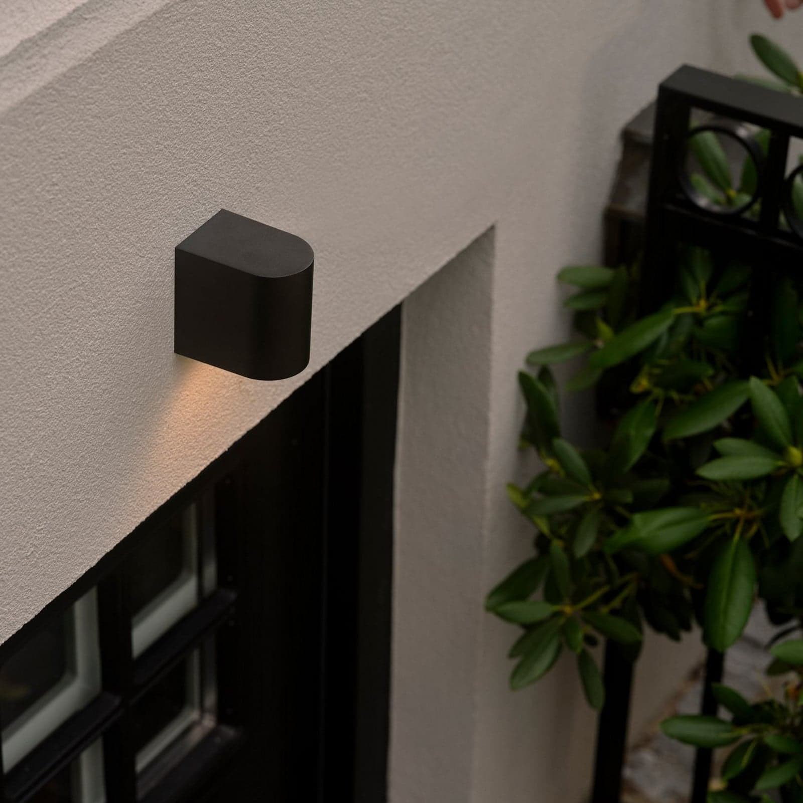 Dion enkelt utendørs vegglampe, IP44, svart – Nordlux Dion Single - Moderne - Aluminium - Med en lyskilde