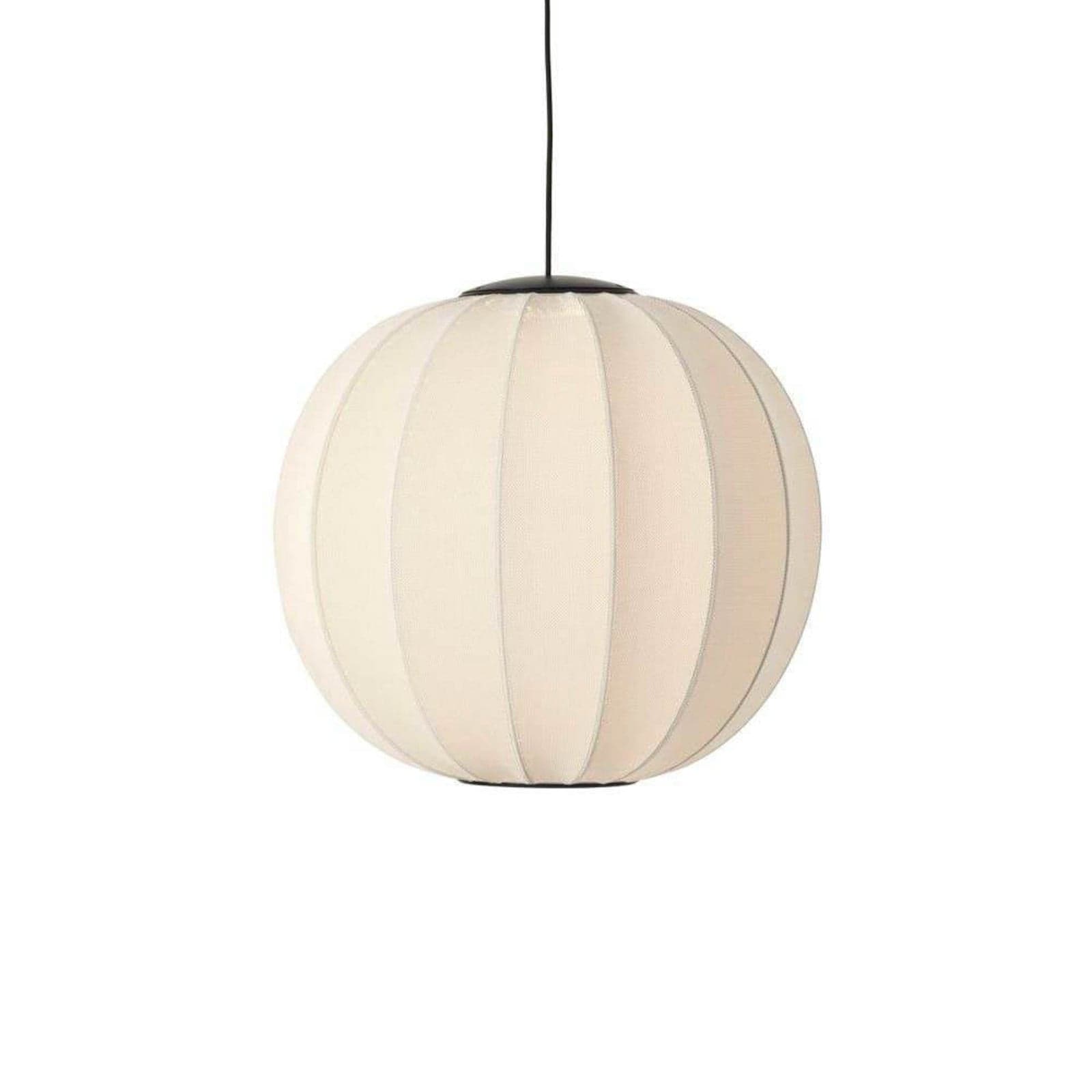 Knit-Wit 60 Round LED-hengelampe, hvit, Ø60cm - Laget for hånd Made By Hand - Soverom - Stoff / Tekstil