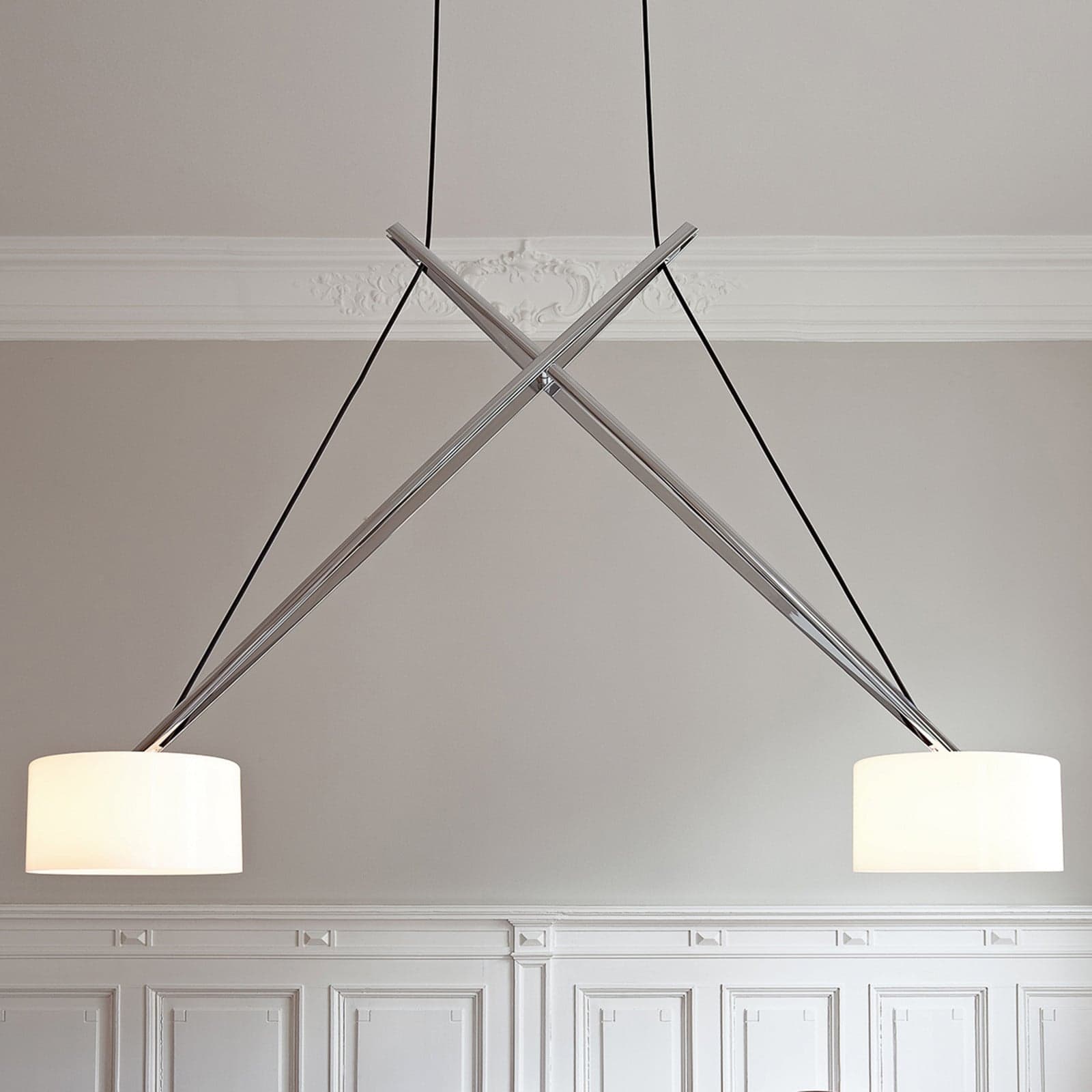 Twin LED Pendel Chrome - Serien Lighting - Stue - Design - Metall - Med flere lyskilder