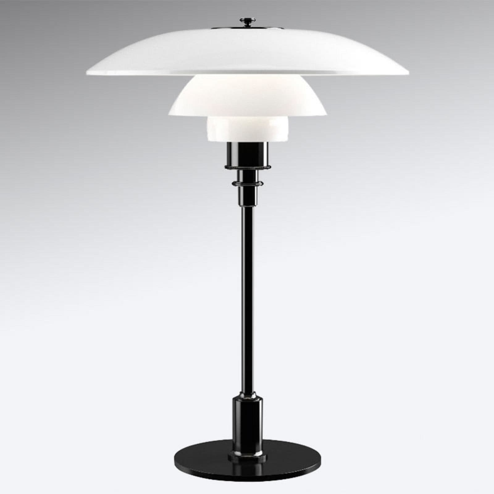 PH 3½-2½ Bordlampe Svart Metallisert - Louis Poulsen PH 3 1/2-2 1/2 - Stue - Design - Glass - Med skjerm