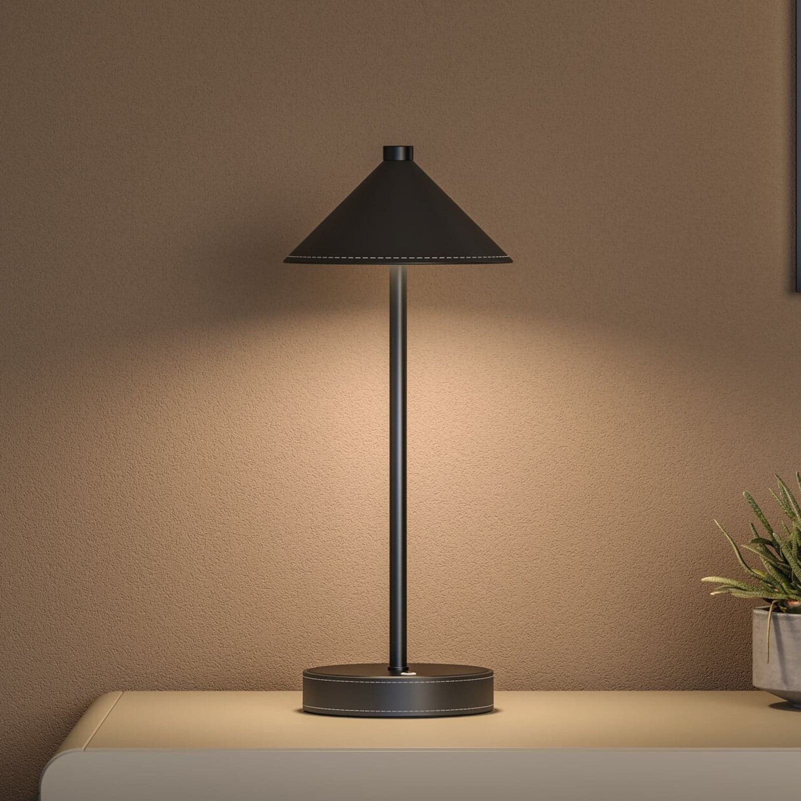 Pellini bærbar bordlampe svart downlight – Paulmann - Stue - Moderne - Metall - Med en lyskilde