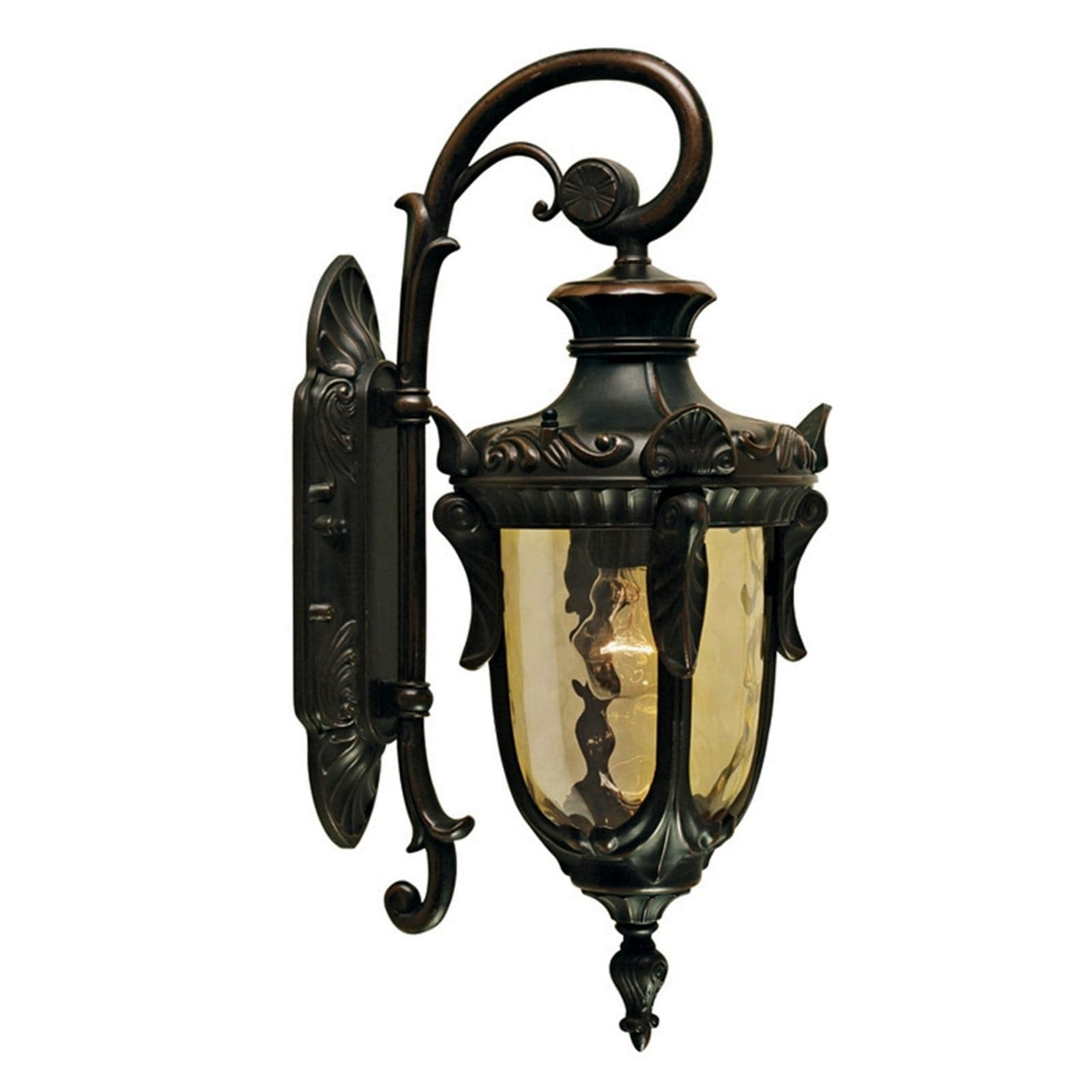 Philadelphia utendørs vegglampe 52 cm bronse/rav IP43 – Elstead - Rustikk - Metall - Med en lyskilde