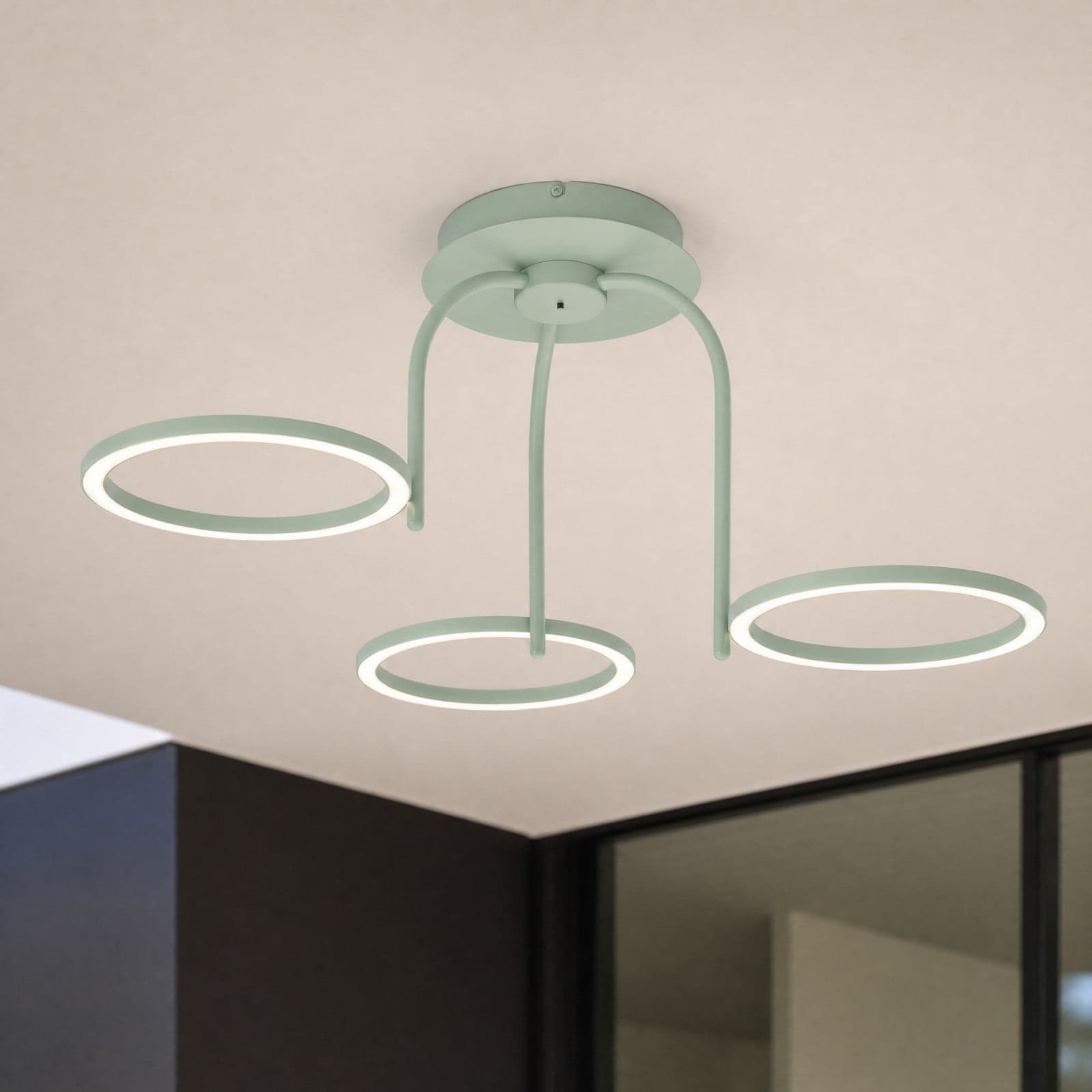 Sylvara LED utendørs taklampe med 3 lyskilder, CCT, IP44 – Lucande - Design - Metall - Med flere lyskilder