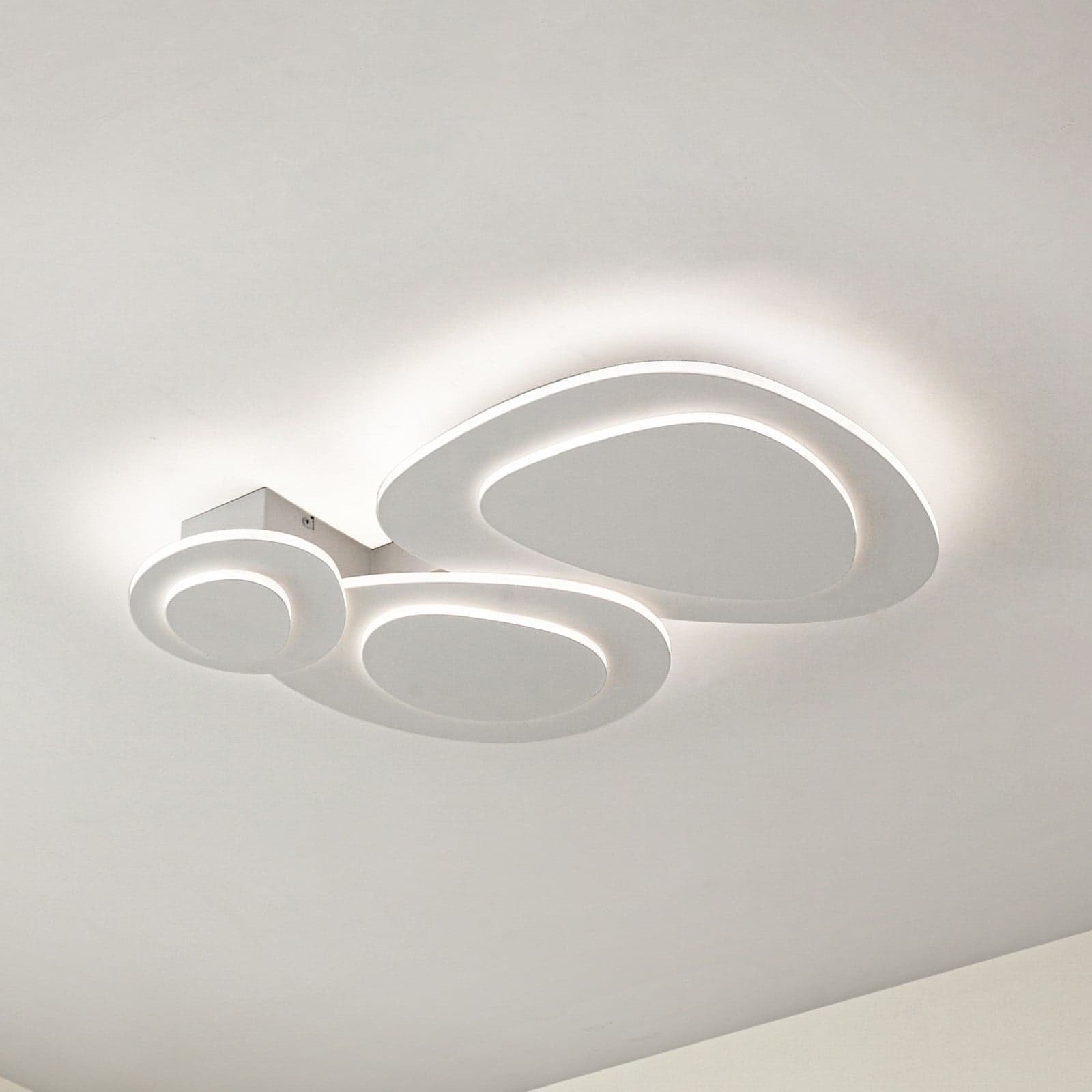 Delar LED-taklampe, 60 x 60 cm, CCT, dimbar – Lindby - Stue - Moderne - Plast - Med flere lyskilder