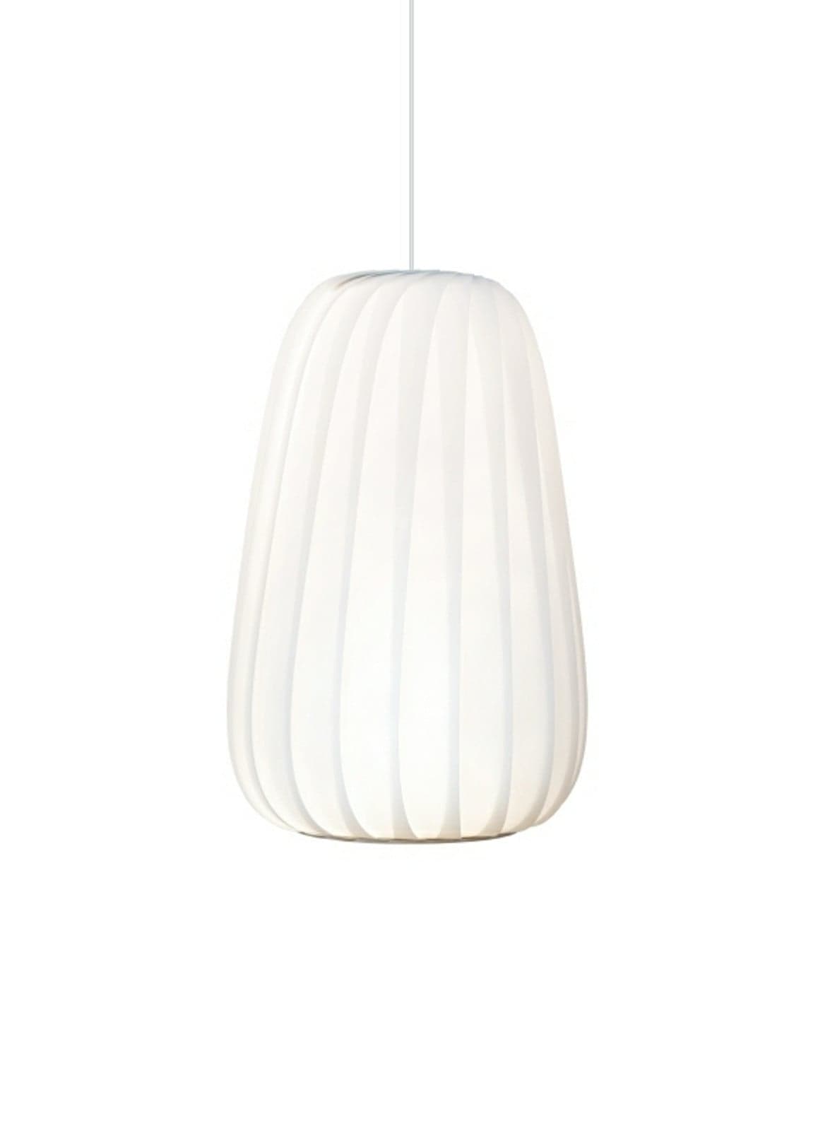 ST906 Pendellampe, hvit, 42 cm høy, papir, E27 – Tom Rossau - Stue - Design - Papir / kartong - Med en lyskilde