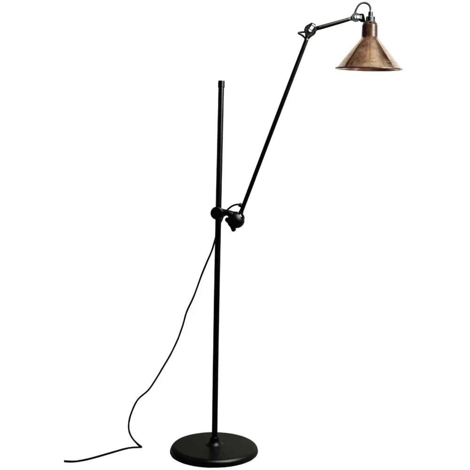 Lampe Gras 215 gulvlampe, svart/råkobber/hvit – DCW - Stue - Metall