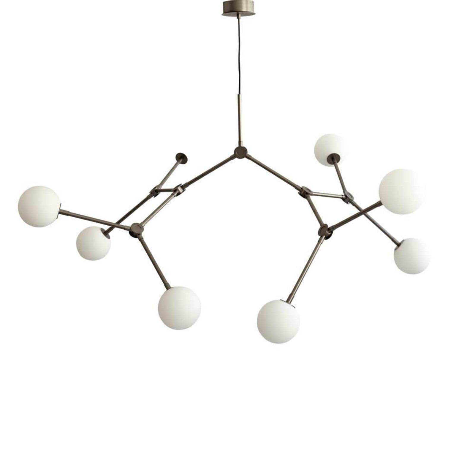Drop Bulp Grande lysekrone 170 cm grå – 101 Copenhagen - Stue - Moderne - Glass - Med flere lyskilder