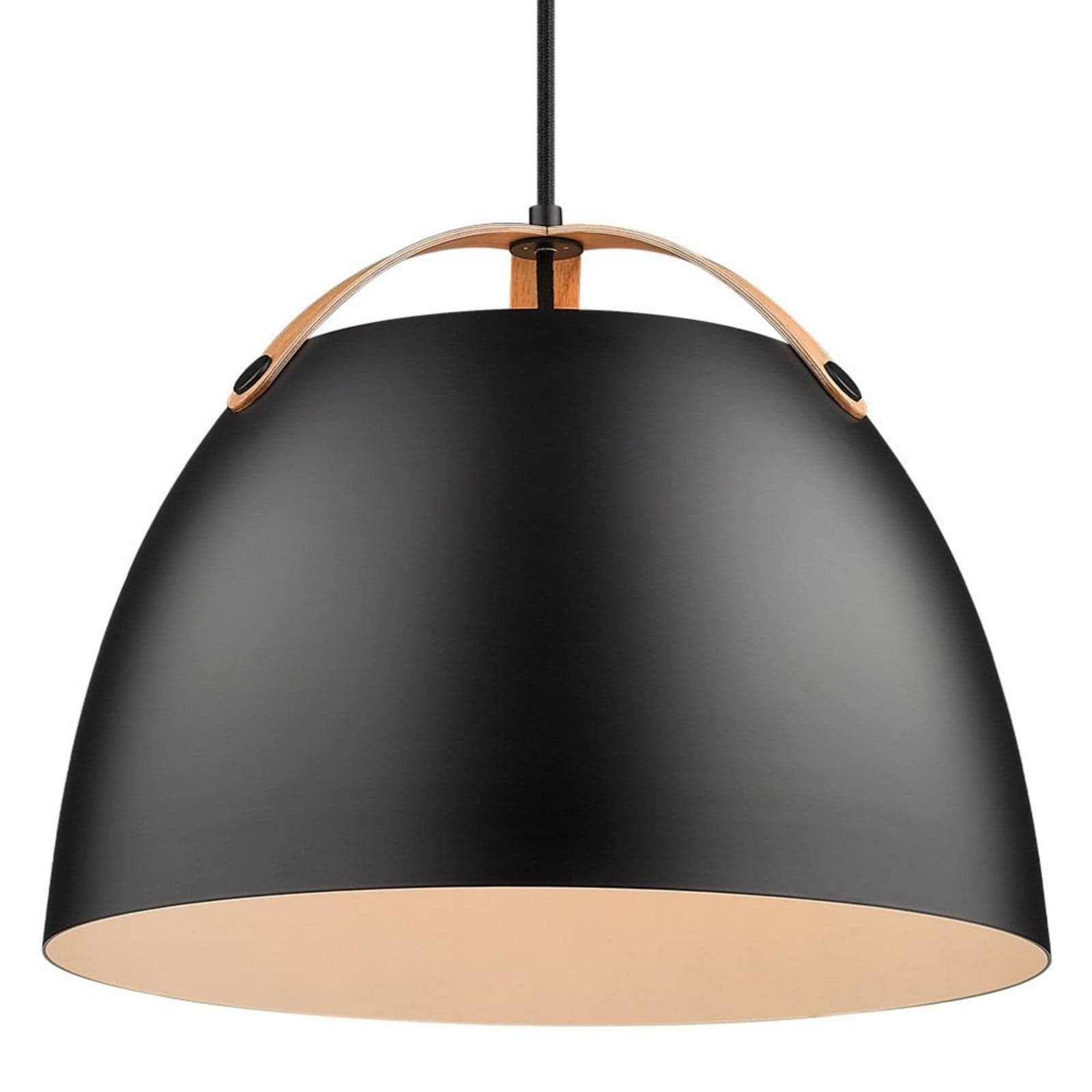 Oslo Pendel Ø40 Black/Oak - Halo Design - Spisestue - Glass