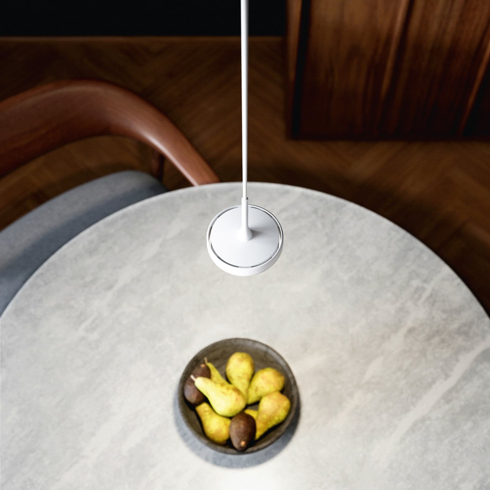 Nivo LED-hengelampe, hvit, 50°, påbygg, dimbar – Sigor - Stue - Moderne - Aluminium - Med en lyskilde