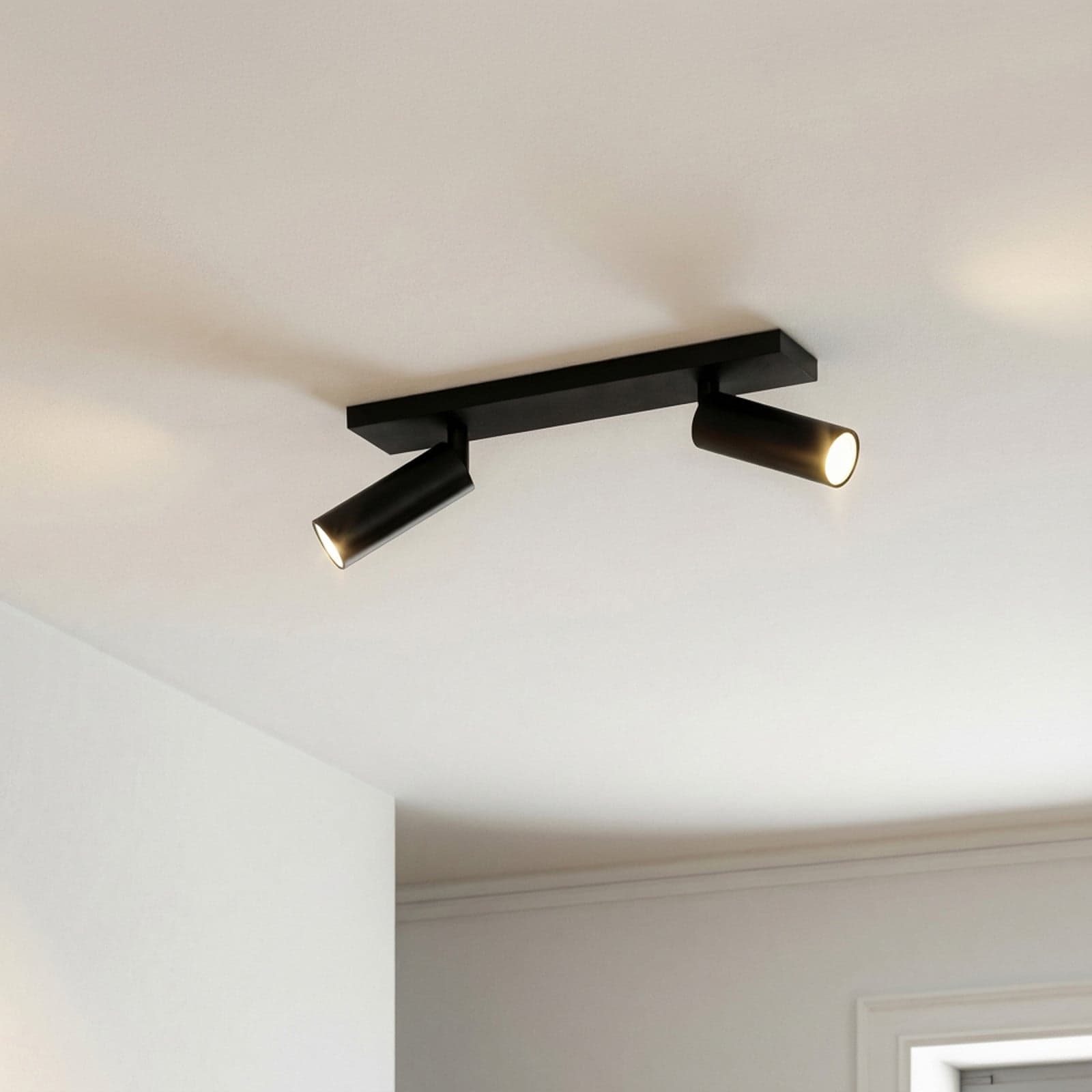 Brinja Slim downlight, GU10 MR11, 30 cm, 2 lyskilder, svart - Arcchio - Entré - Moderne - Aluminium - Med flere lyskilder