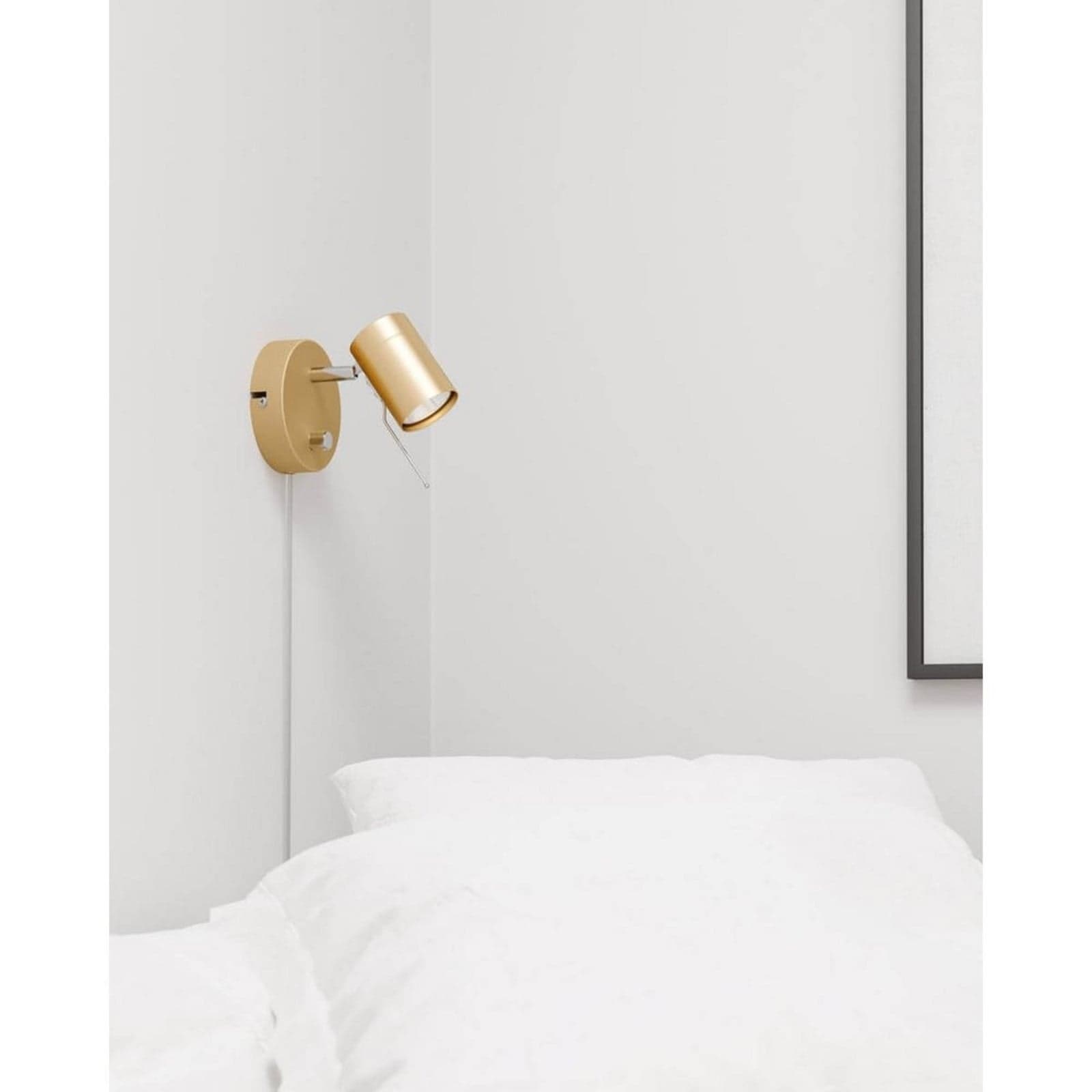 Correct vegglampe, gullfarget, dimmer, metall, GU10 – By Rydéns - Soverom - Moderne - Med en lyskilde