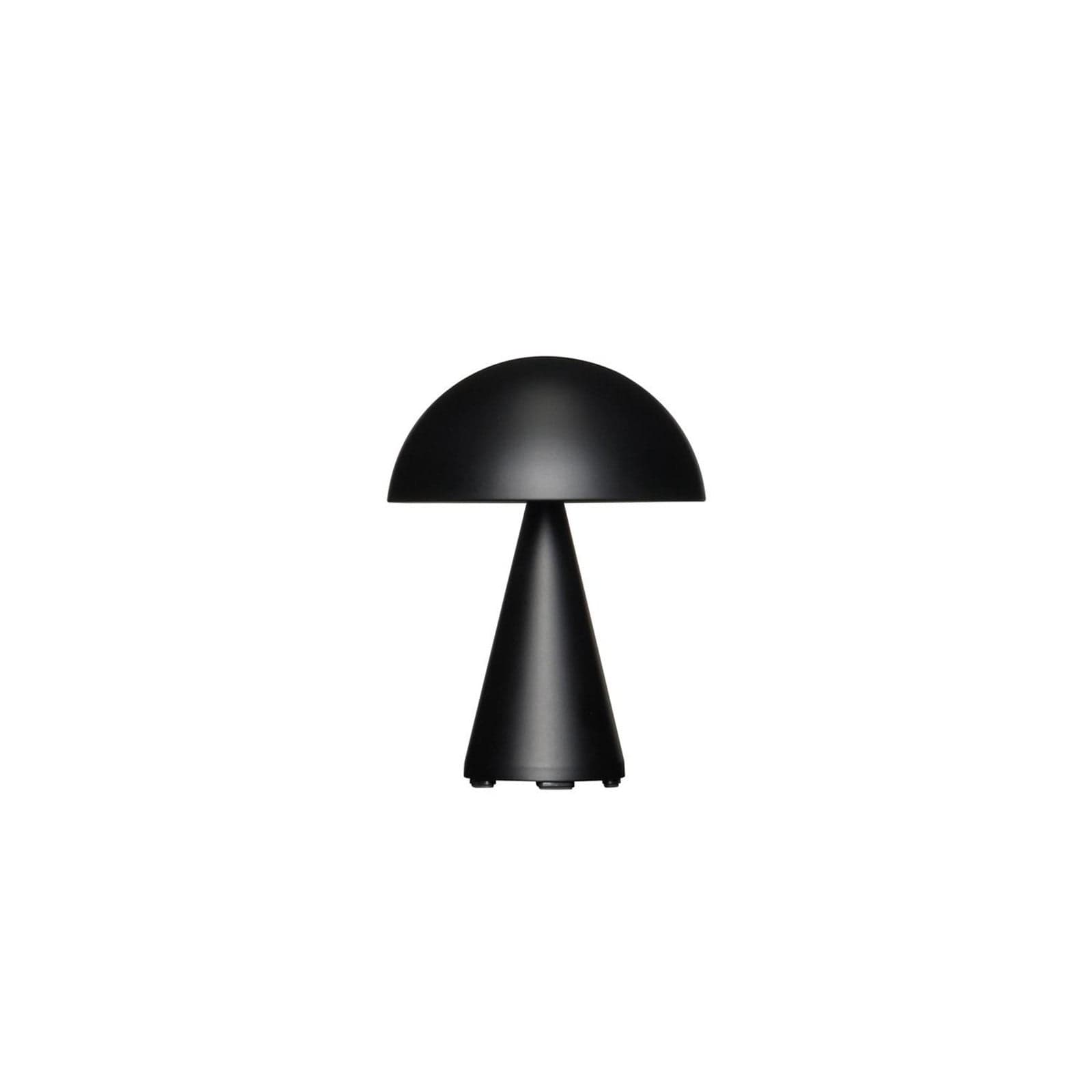 Mush LED-batteridrevet bordlampe, matt svart, høyde 20 cm - HÜBSCH - Terrasse - Moderne - Metall - Med en lyskilde