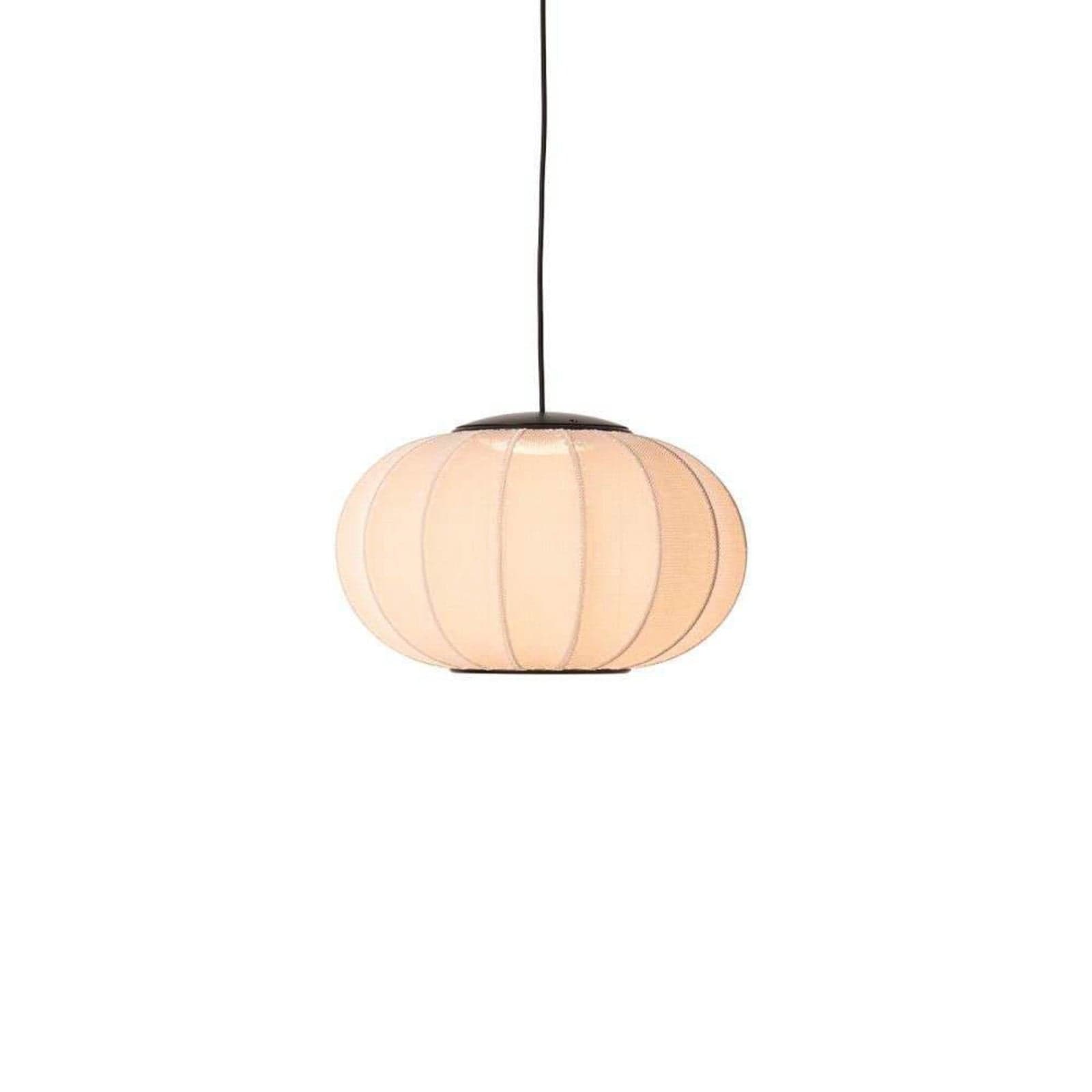 Knit-Wit 45 Oval LED Pendel Sand Stone - Made By Hand - Soverom - Stoff / Tekstil