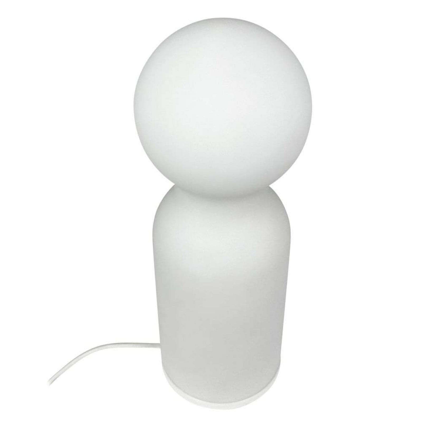 Harper bordlampe, hvit, glass, høyde 35 cm – Dyberg Larsen - Stue - Skandinavisk - Med en lyskilde