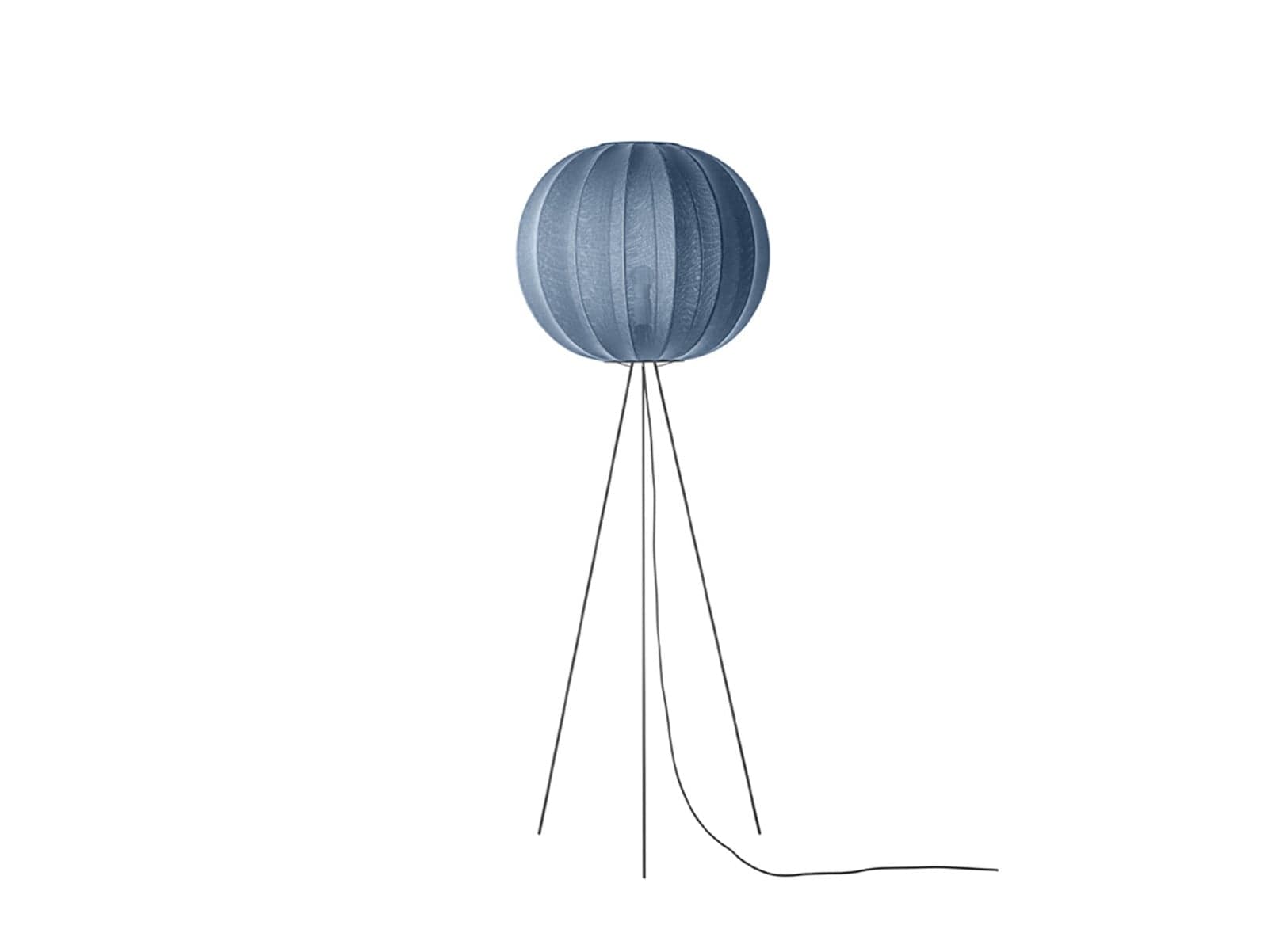 Knit-Wit 60 Round Gulvlampe Høy Blue Stone - Made By Hand - Stue - Aluminium