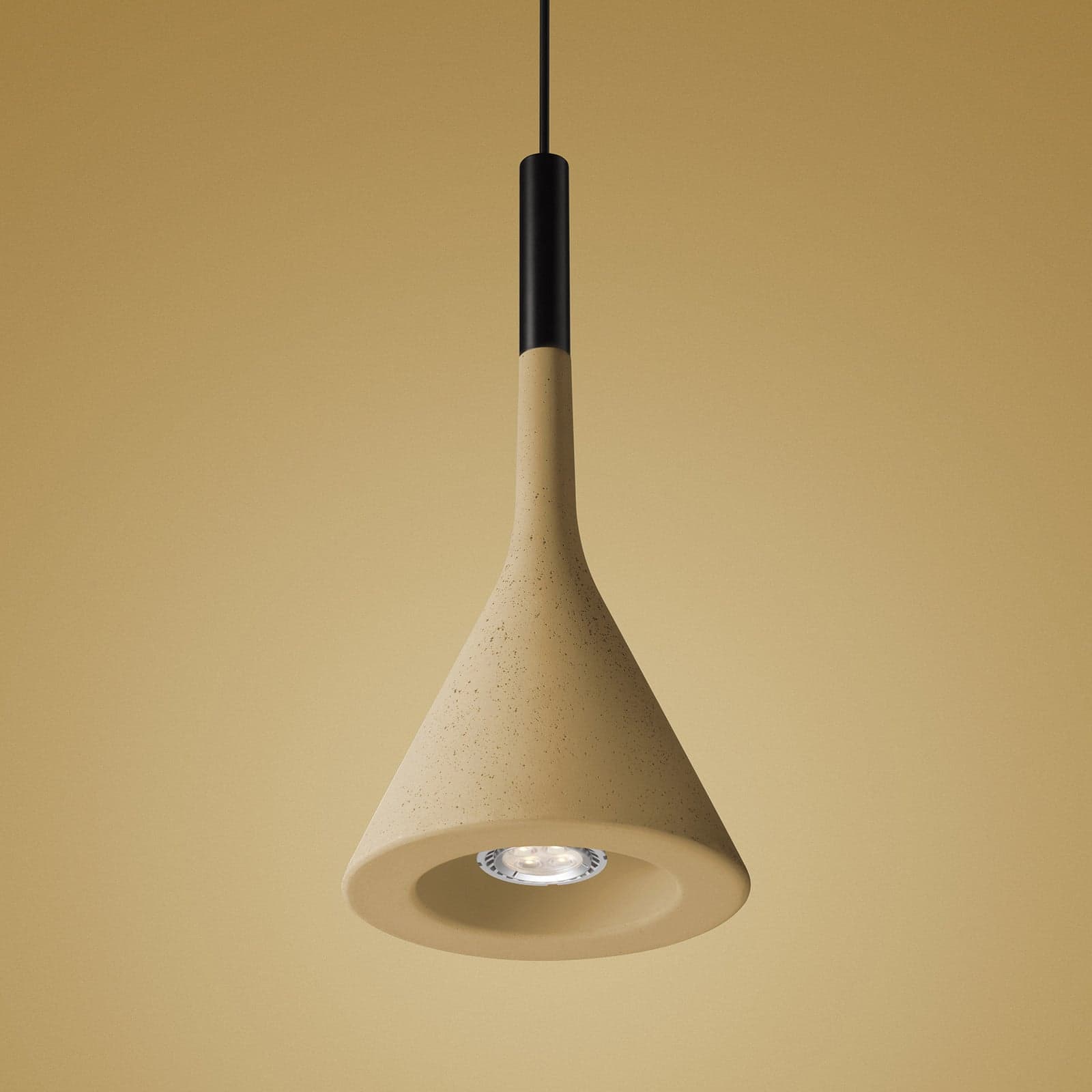 Aplomb Pendel GU10 Yellow - Foscarini - Kjøkken - Design - Betong - Med en lyskilde