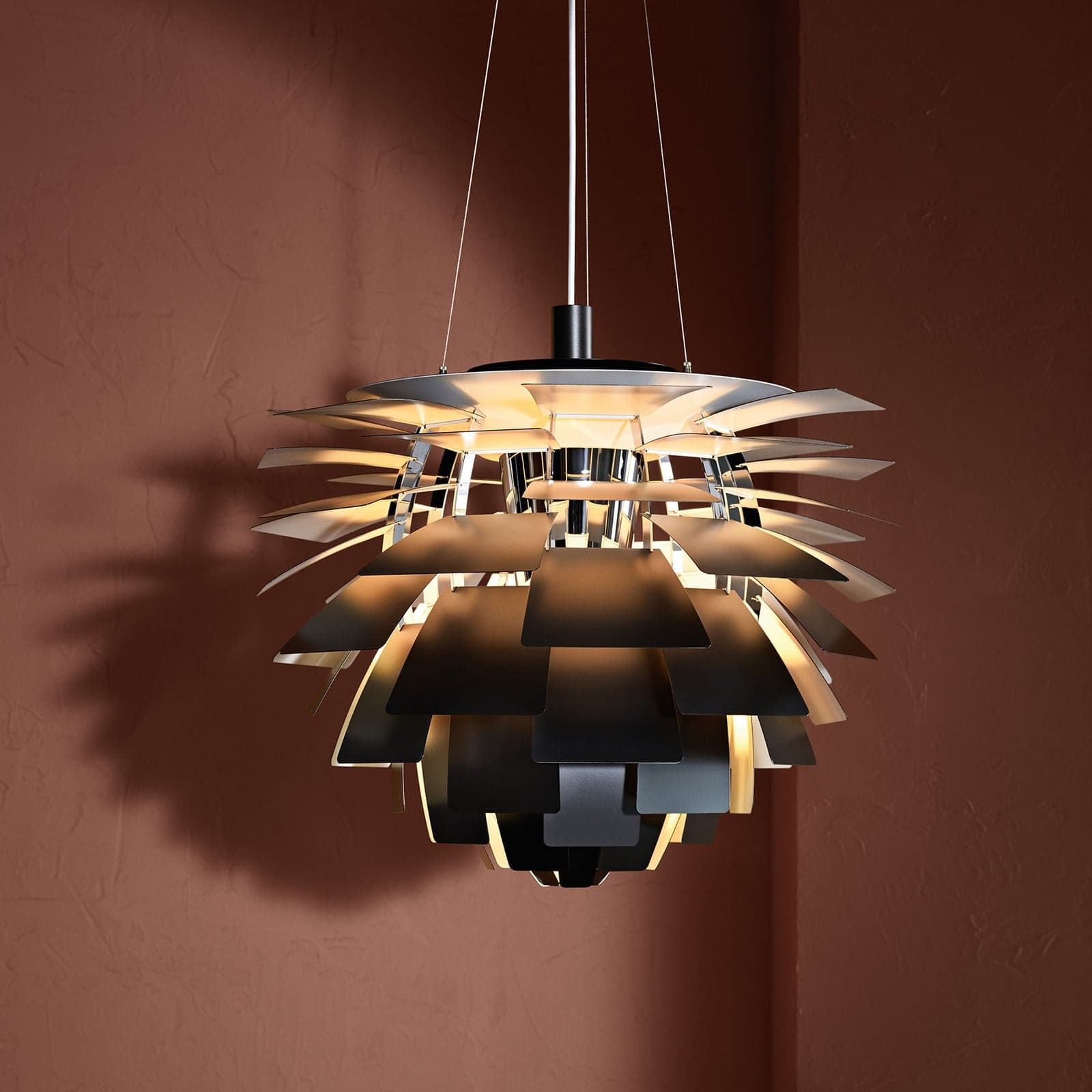 PH Artichoke V4 hengelampe, svart, Ø 60 cm - Louis Poulsen - Stue - Skandinavisk - Metall - Med en lyskilde